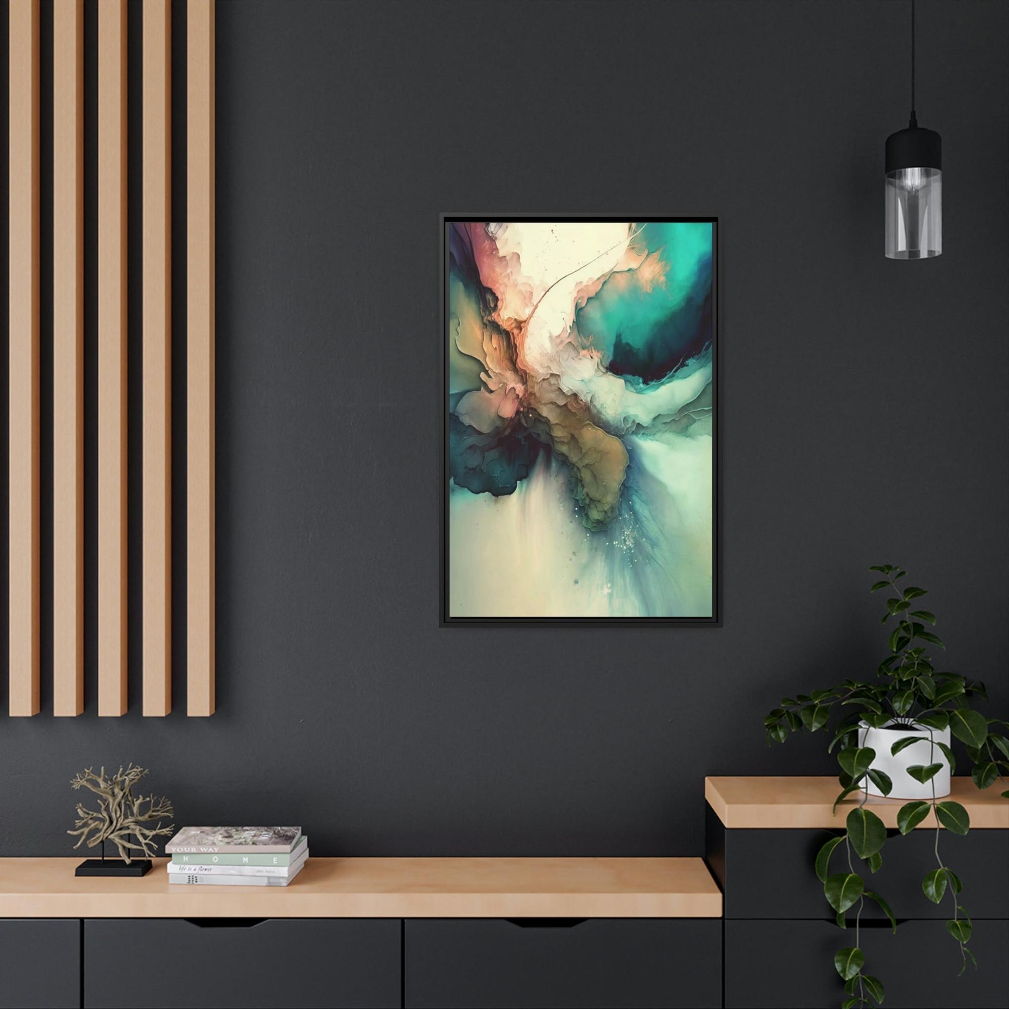 Teal Abstract Art The Depths of Teal: Abstract Creation