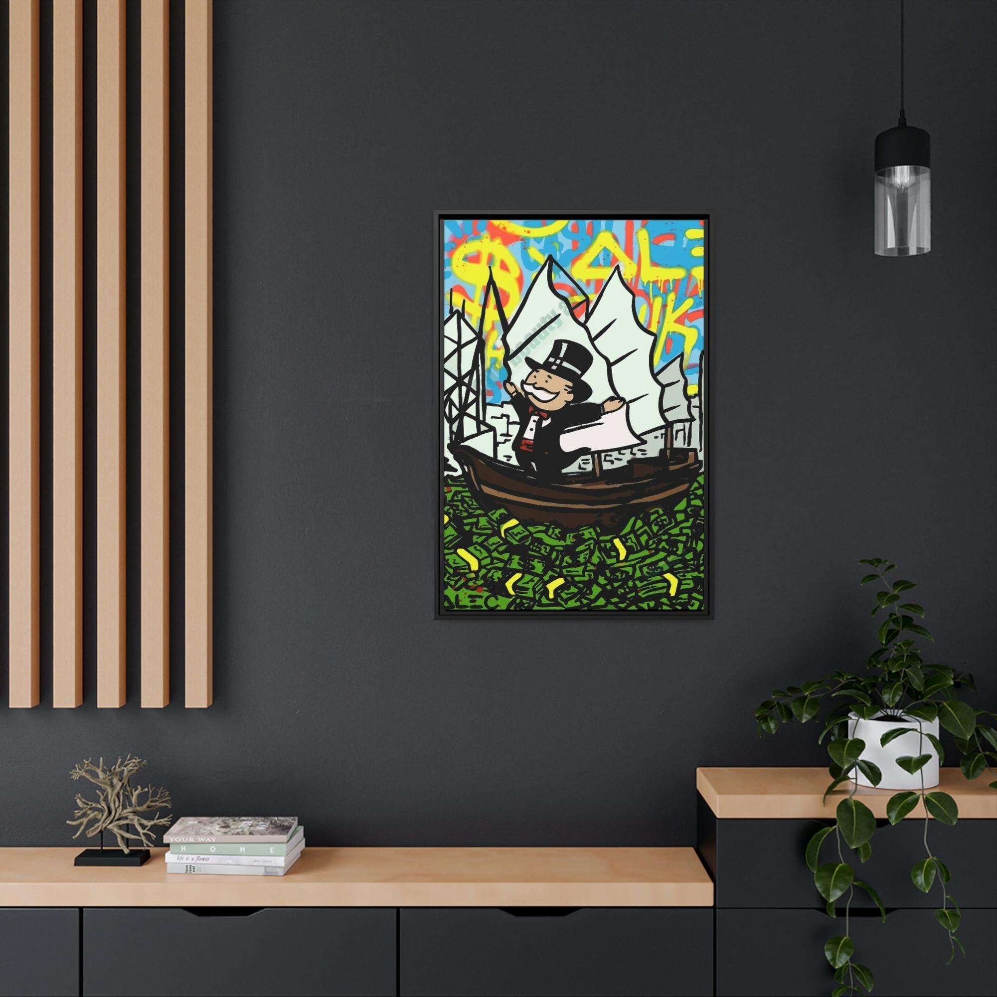 Monopoly & Motivation Playful Creativity: Artful Canvas and Poster Print of Alec Monopoly's Art