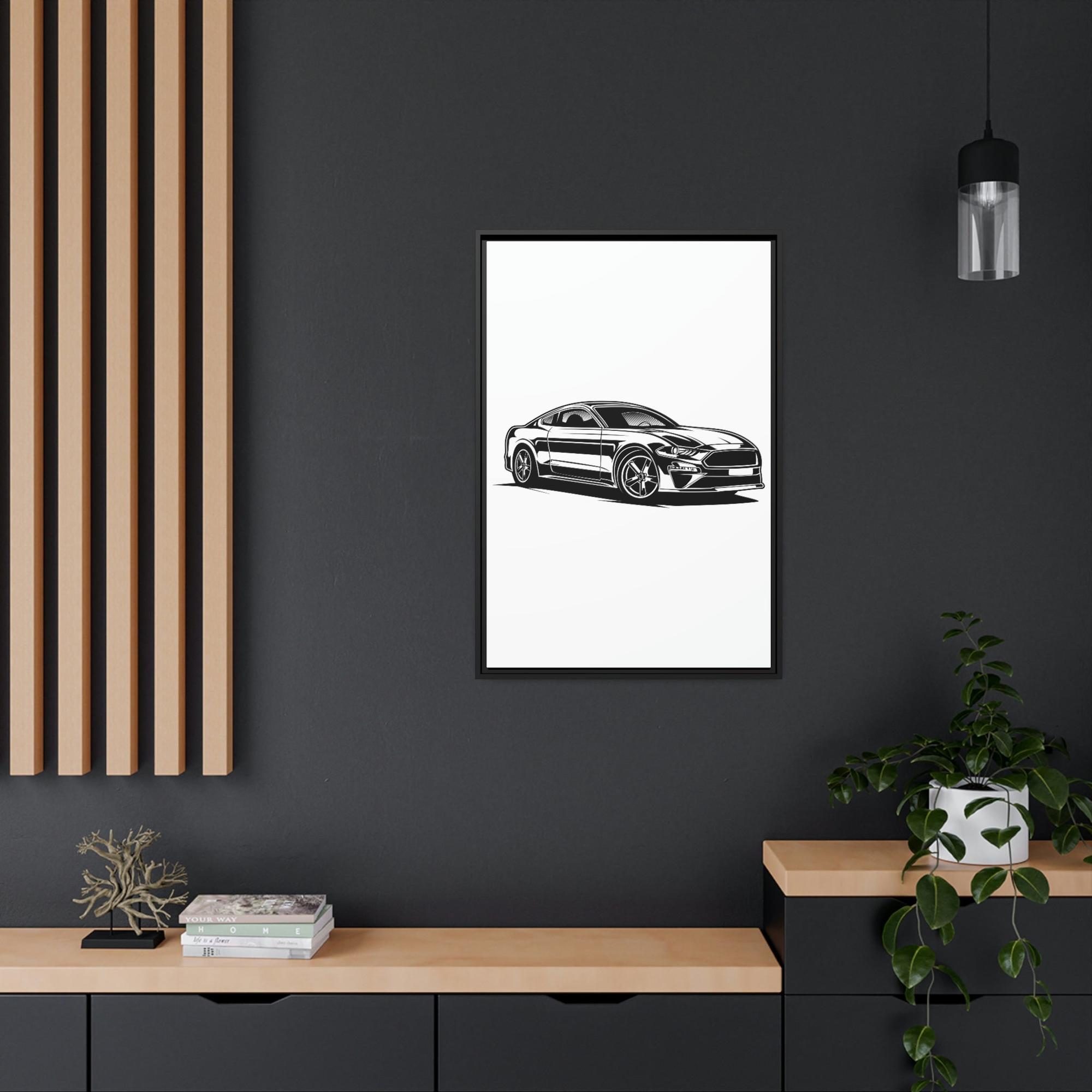 Mustang Speed Demon: Canvas & Poster of a Mustang Sports Car for Automotive Aficionados