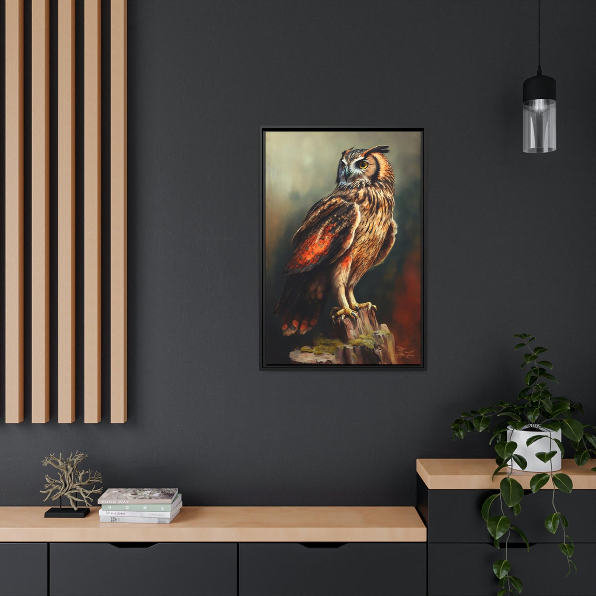 Owls The Owl's Gaze: A Painting on Canvas
