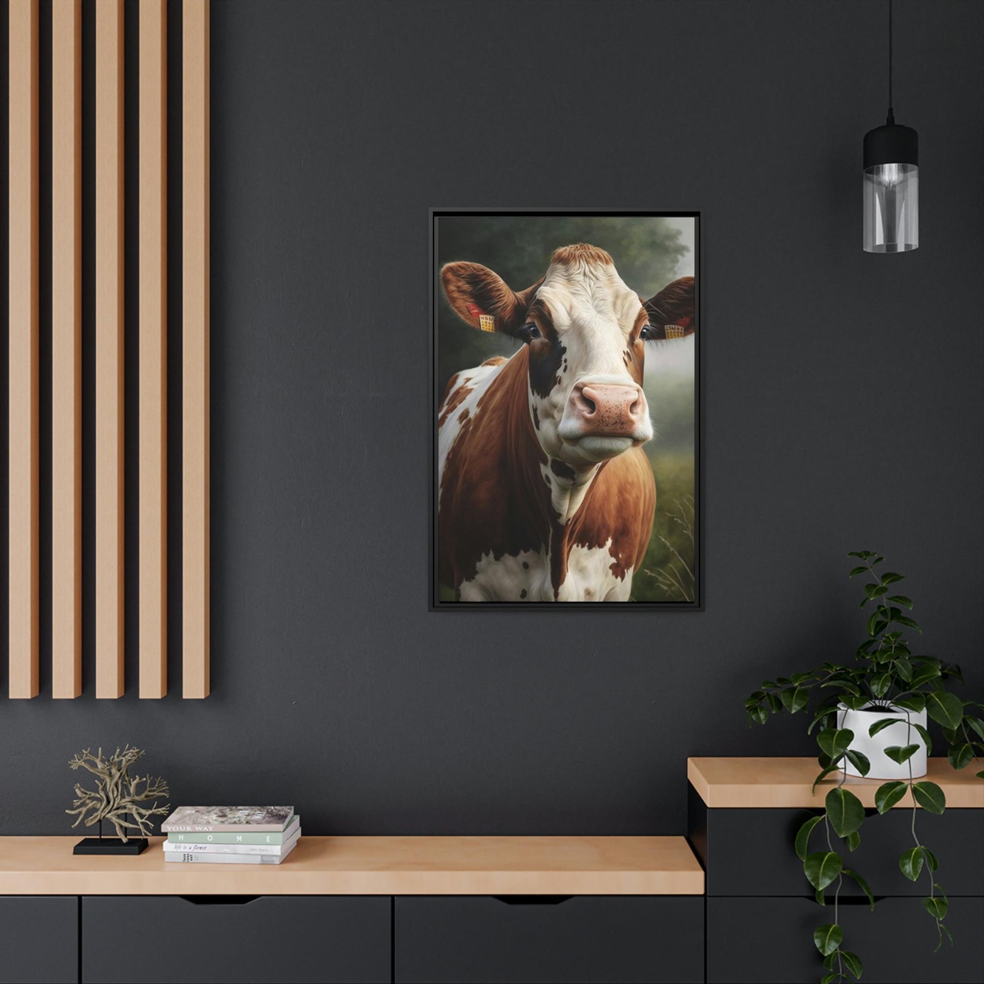 Cows Bovine Beauty: A Painting of Cows in a Field