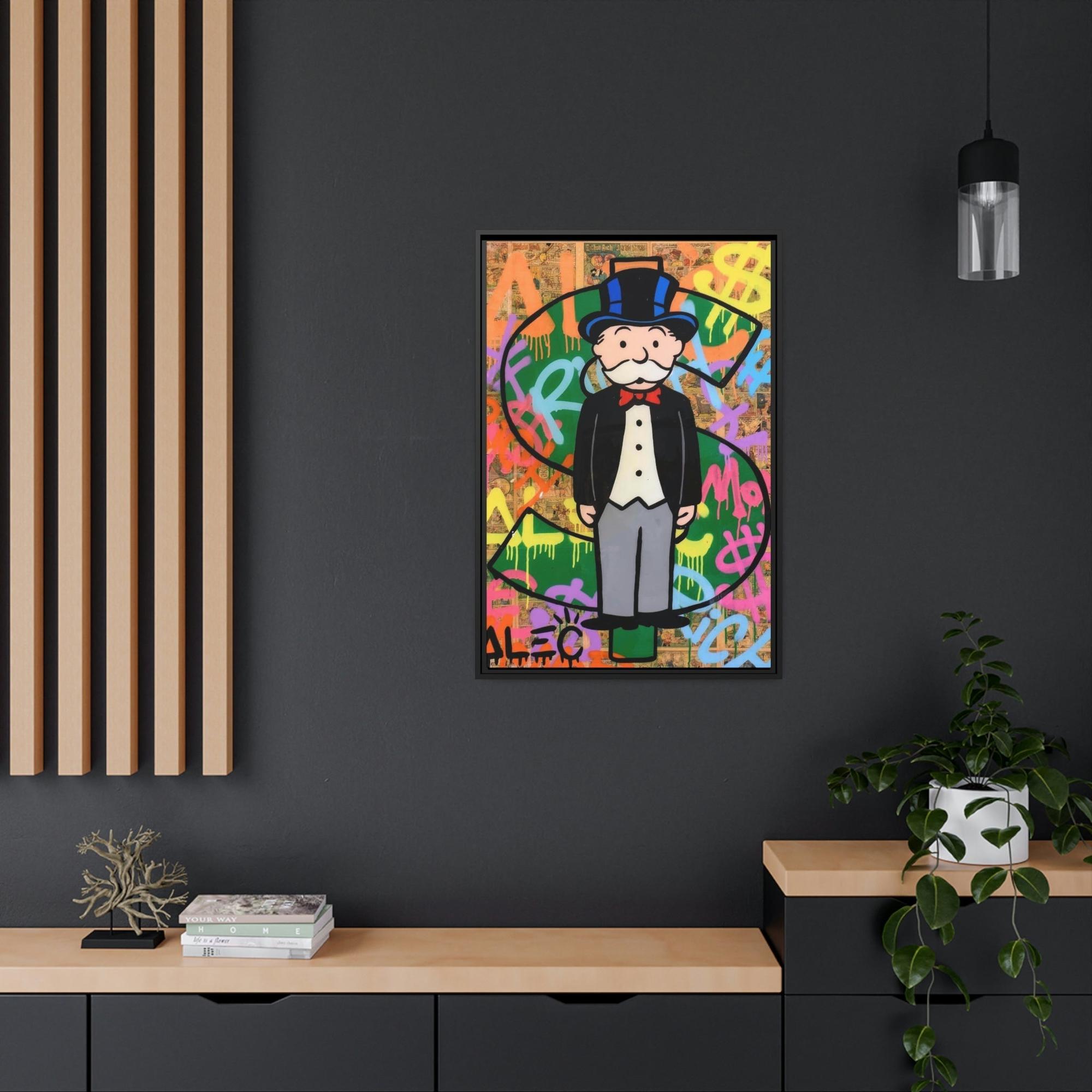 Monopoly & Motivation Monopoly Madness: Alec Monopoly Inspired Canvas and Poster Print for Art Enthusiasts