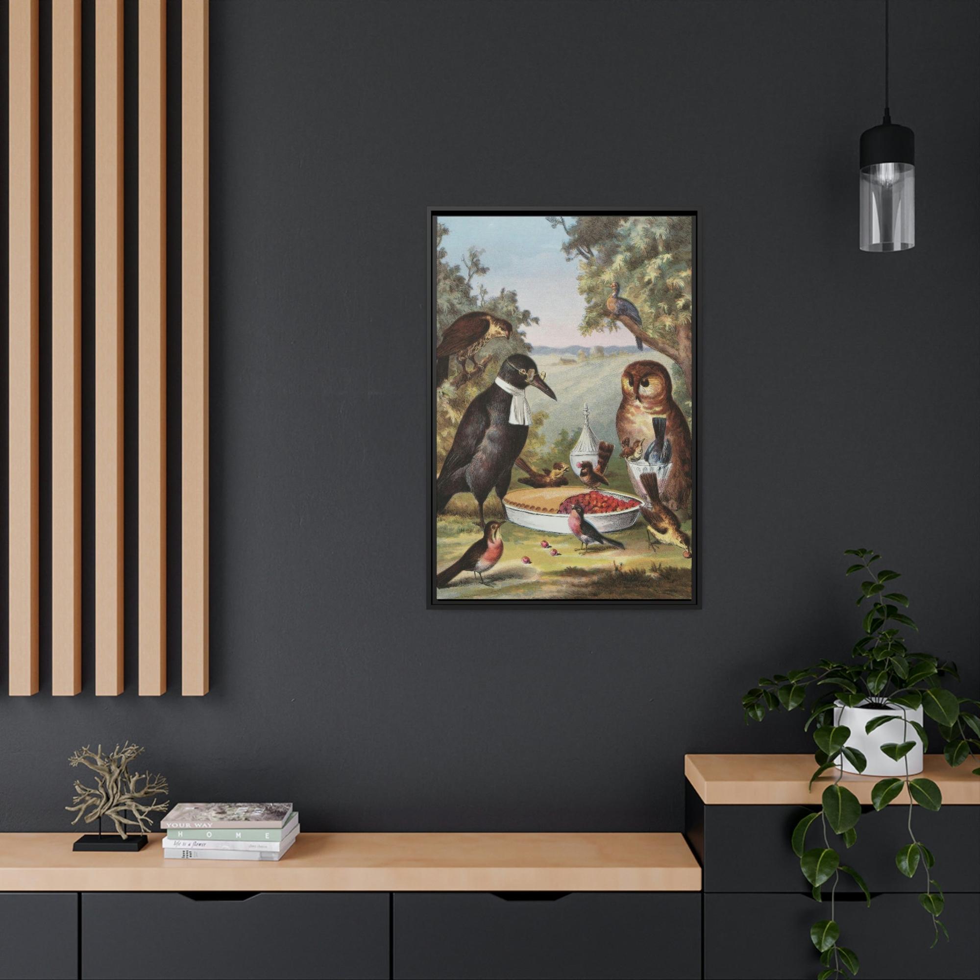 Anthropologie Feathered Fantasy: Anthropologie Canvas Painting with Birds