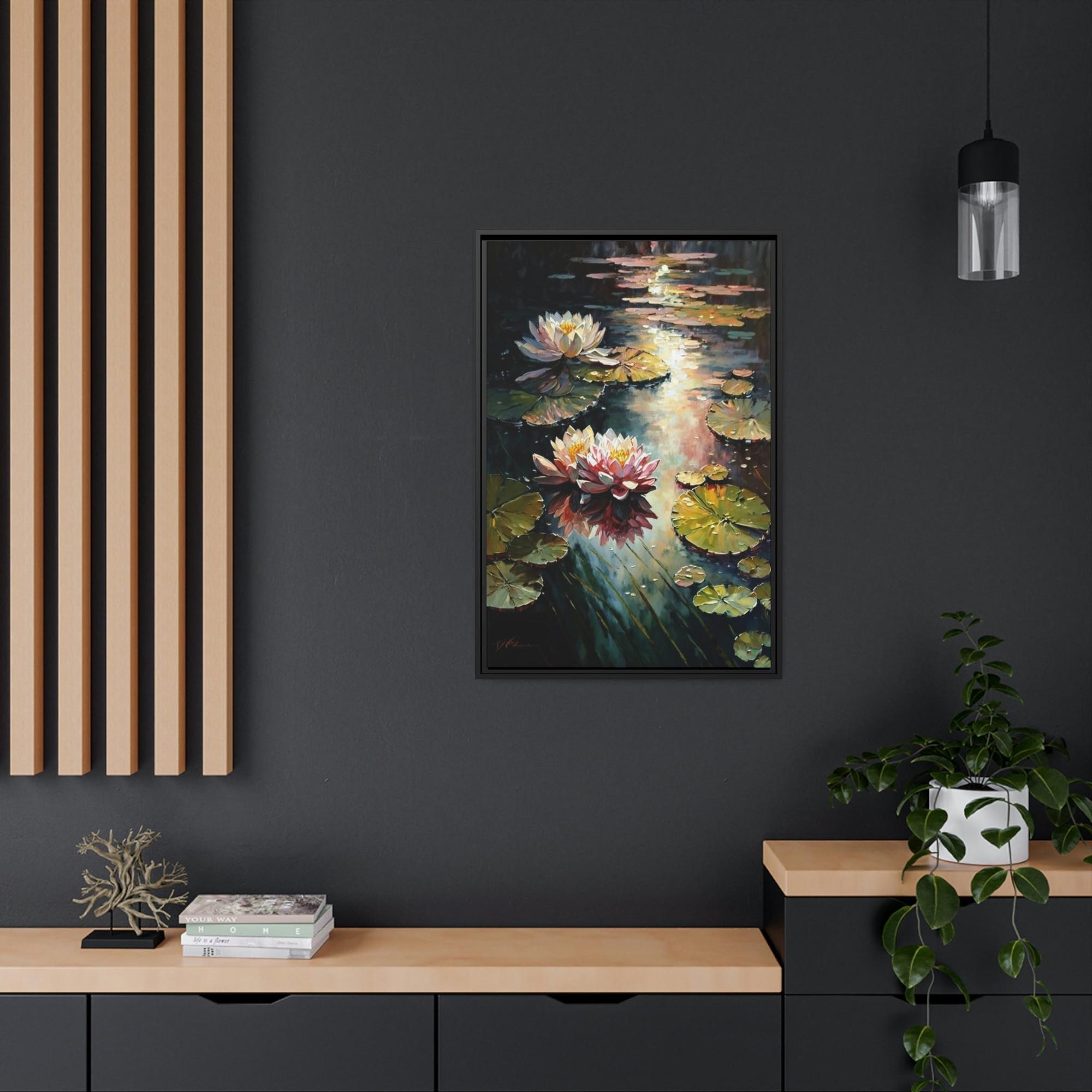 Lilies & Waterlily A Symphony of Colors: A Painting of Vibrant Waterlilies