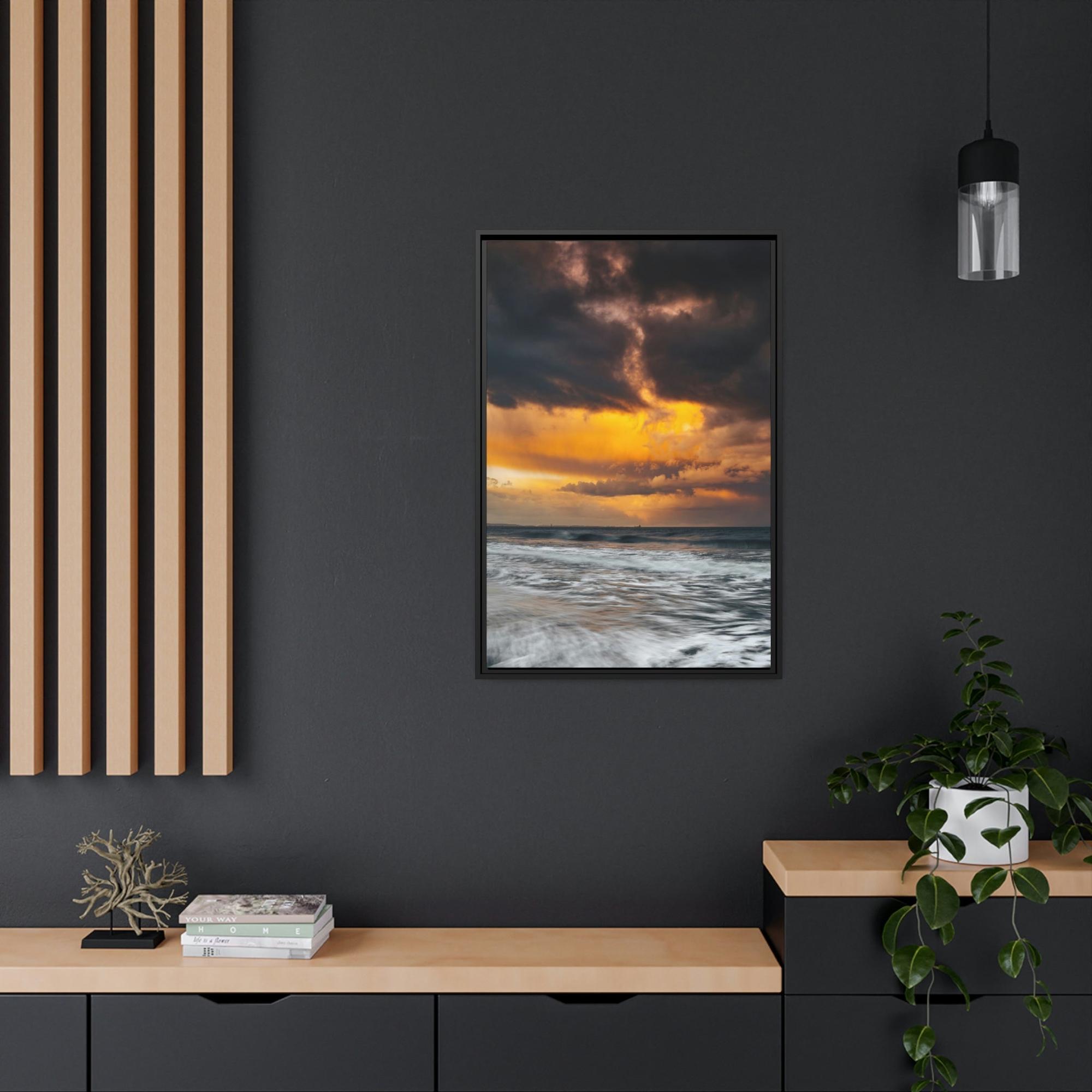 Beaches Ocean Waves: Natural Canvas Print of Beach Landscape