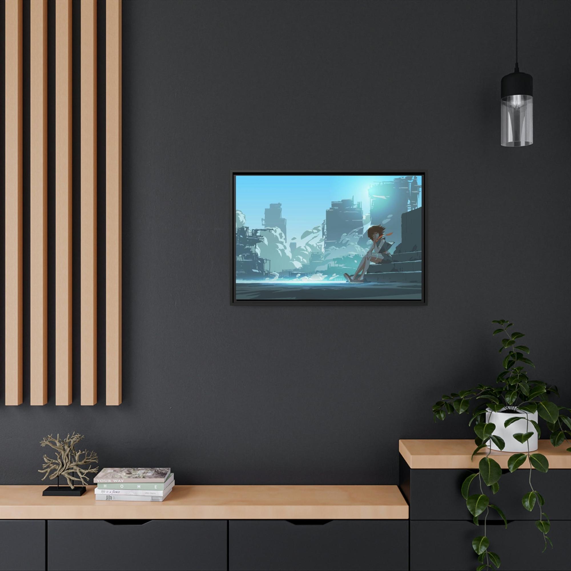 Anime Anime Adventure: Framed Canvas Art Featuring Action-Packed Anime Scenes