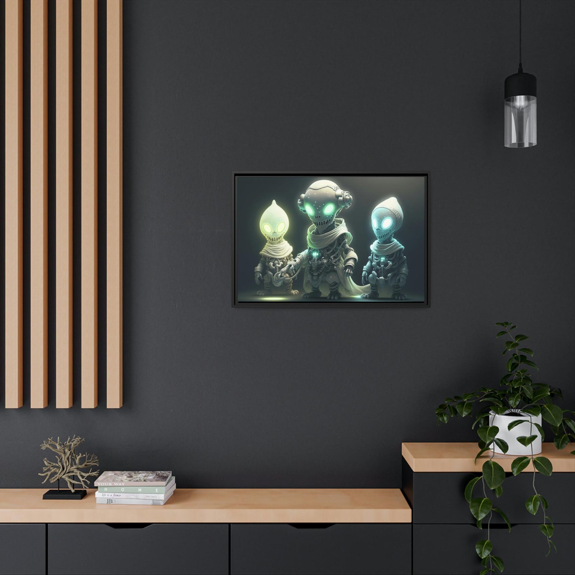 Aliens A Glimpse of the Unknown: Alien-Inspired Print on Natural Canvas & Poster