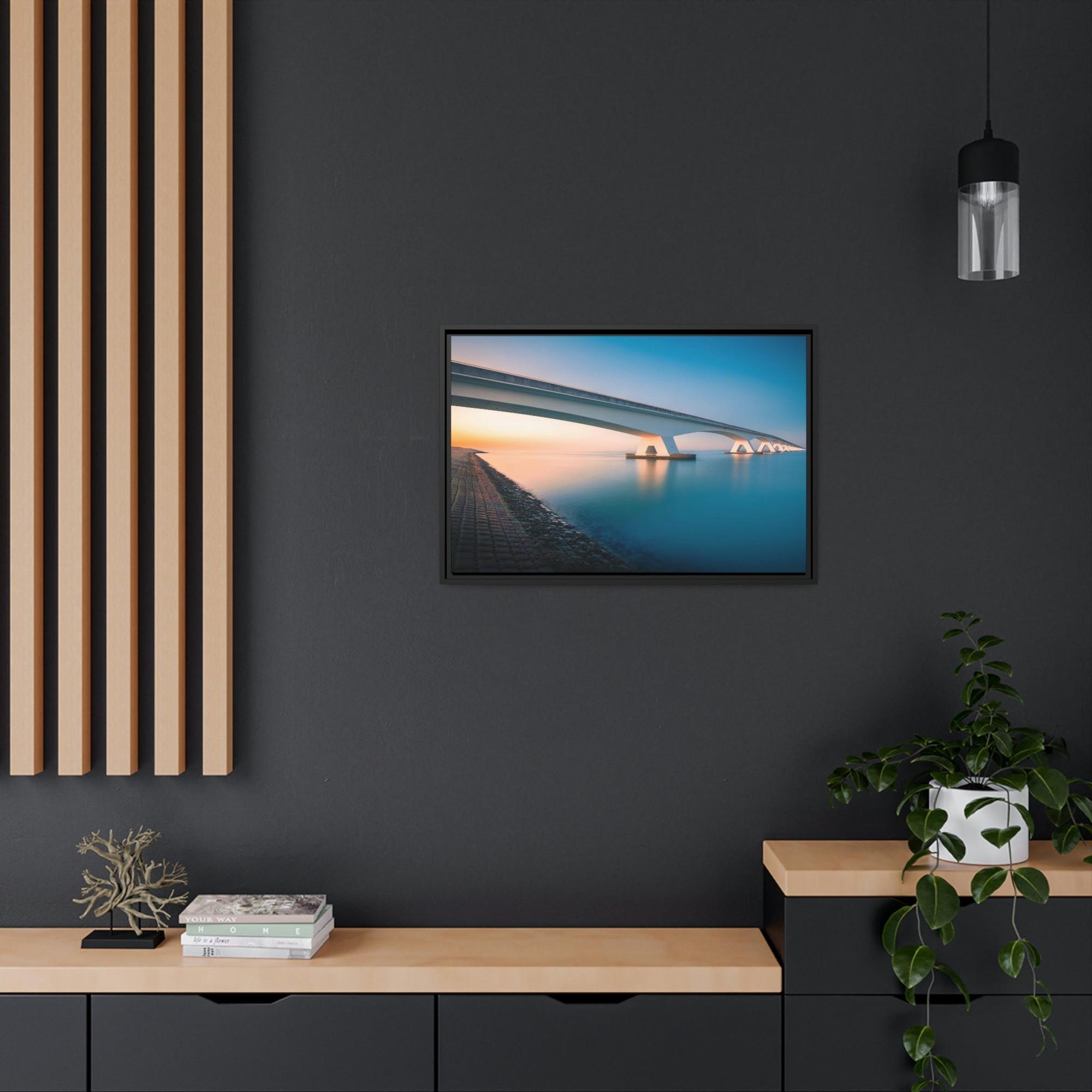 Bridge Golden Hour on the Bridge: Wall Art and Print on Canvas