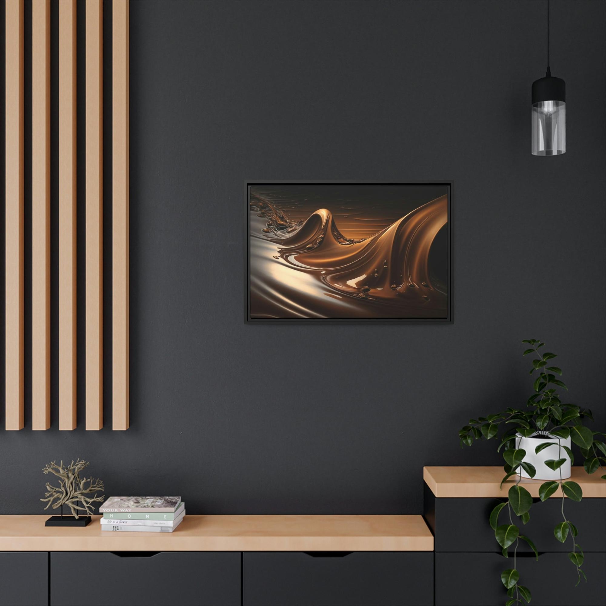 Brown Chocolate Delight: Delicious Brown Canvas Print to Hang in Your Kitchen