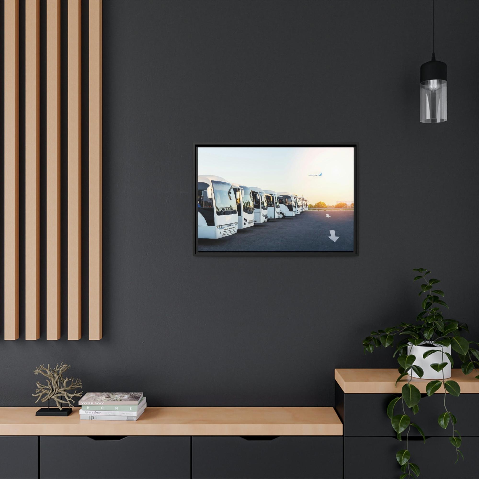 Bus Endless Adventure: Bus Framed Canvas for Travel Enthusiasts