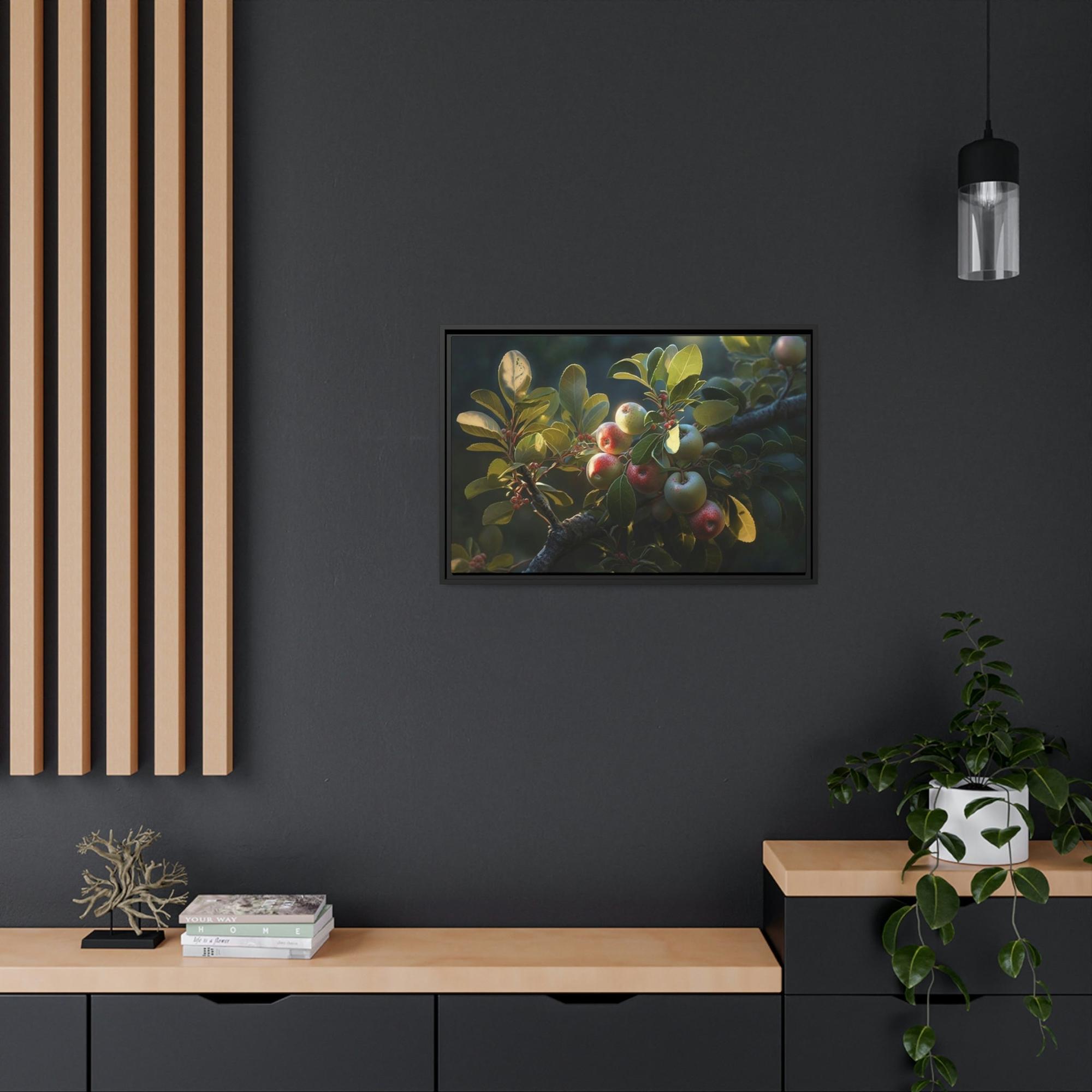 Apple Trees Apple Tree Blossoms: Framed Canvas & Poster Print of Springtime Flowers