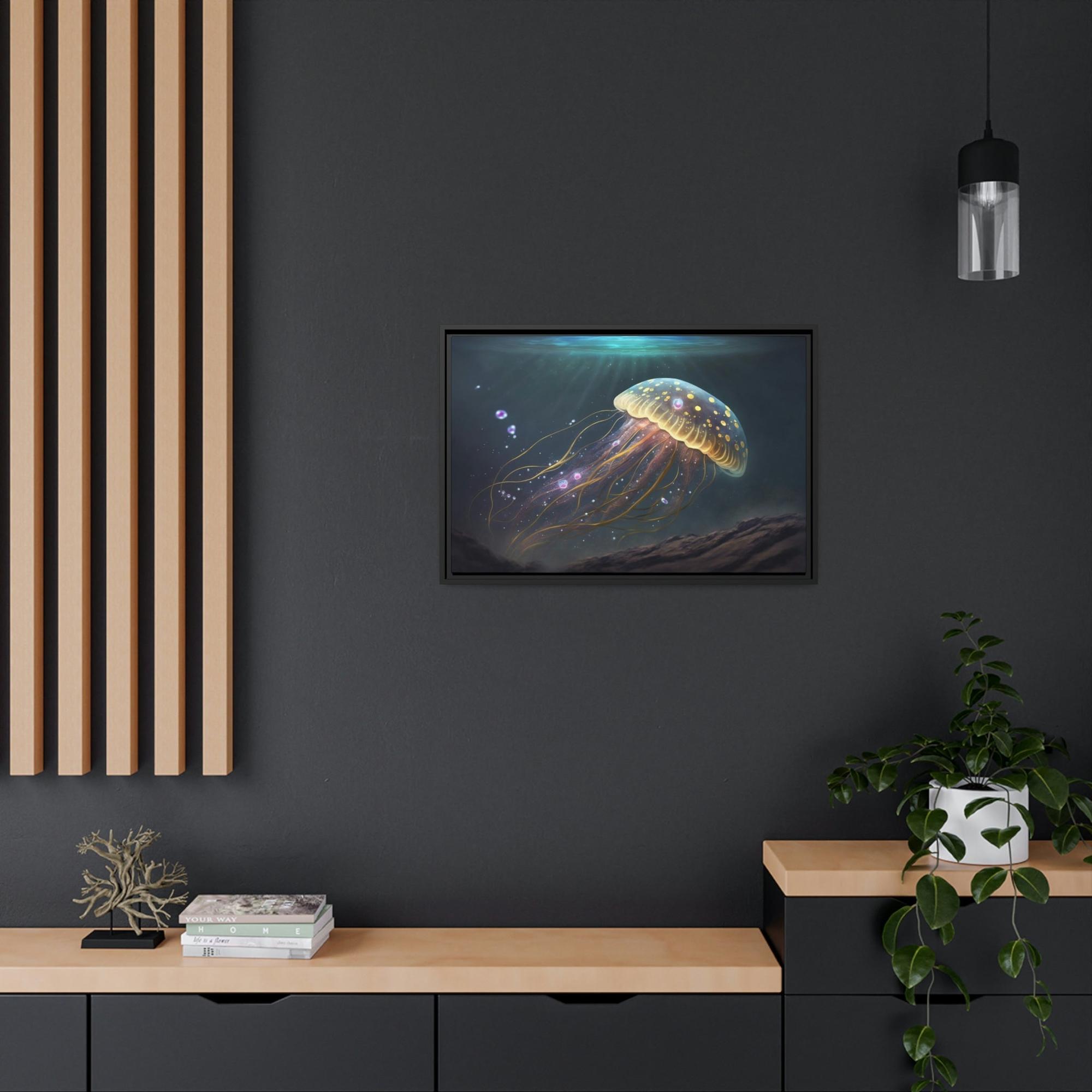 Jellyfishs Graceful Jellyfish: A Natural Canvas Masterpiece of Ocean Life