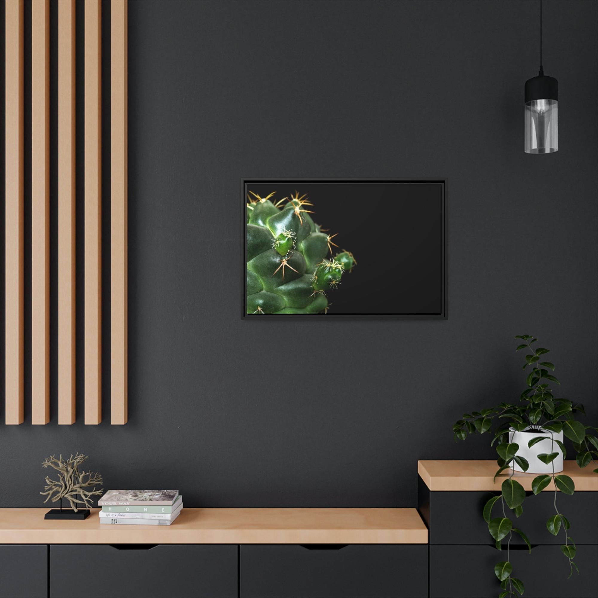 Cactus Succulent Splendor: Natural Canvas Cactus Print for a Modern Look
