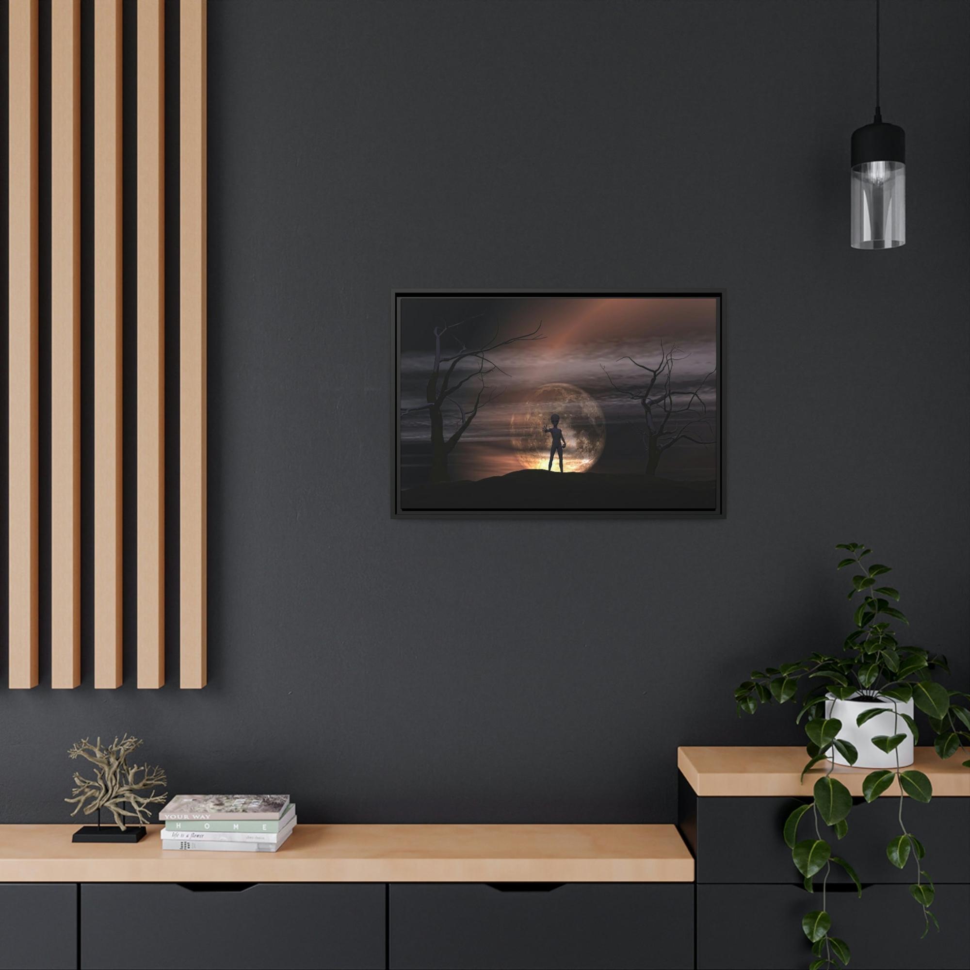 Aliens Cosmic Encounters: High-Quality Canvas Art Print of Aliens