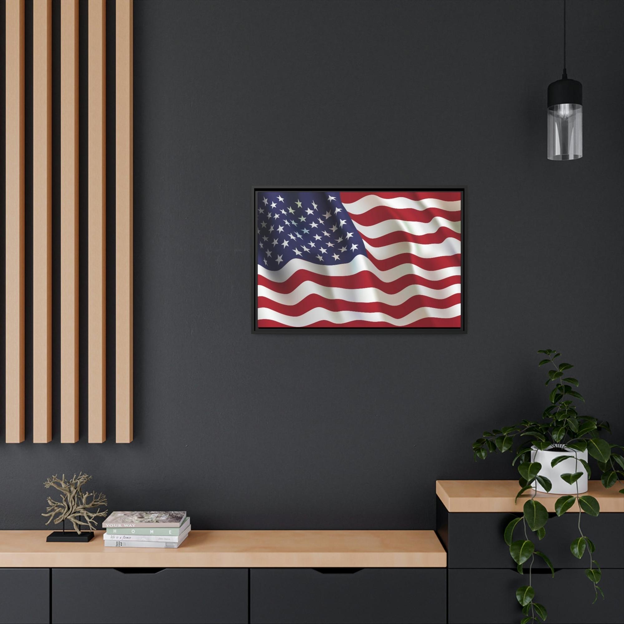 American Flag Patriotism at Its Finest: Canvas Print of the American Flag