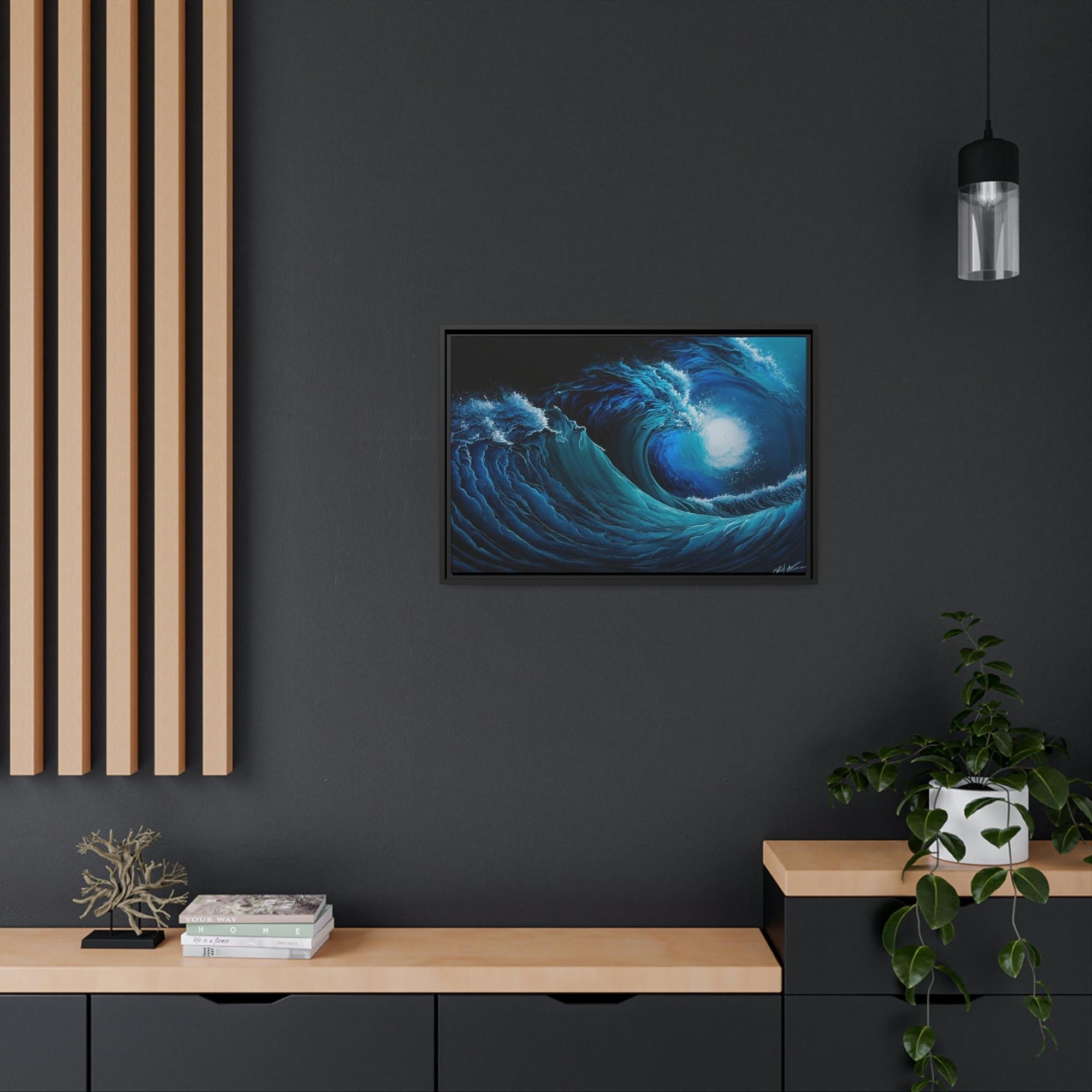 Blue Blue Lagoon Escape: Stunning Art for Your Walls in Framed Canvas or Print on Canvas