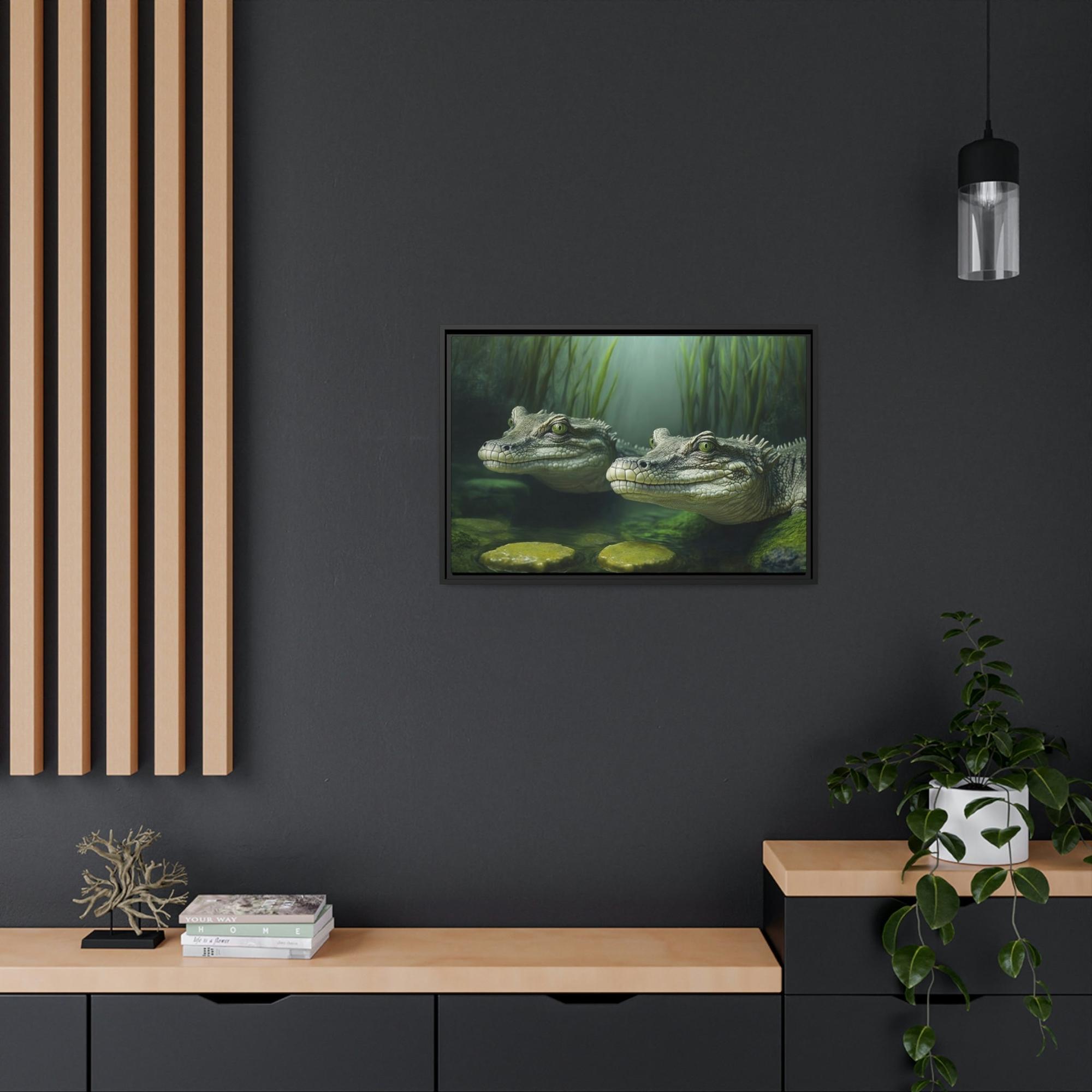 Alligators Swamp King: A Natural Canvas & Poster Wall Art of a Dominant Alligators