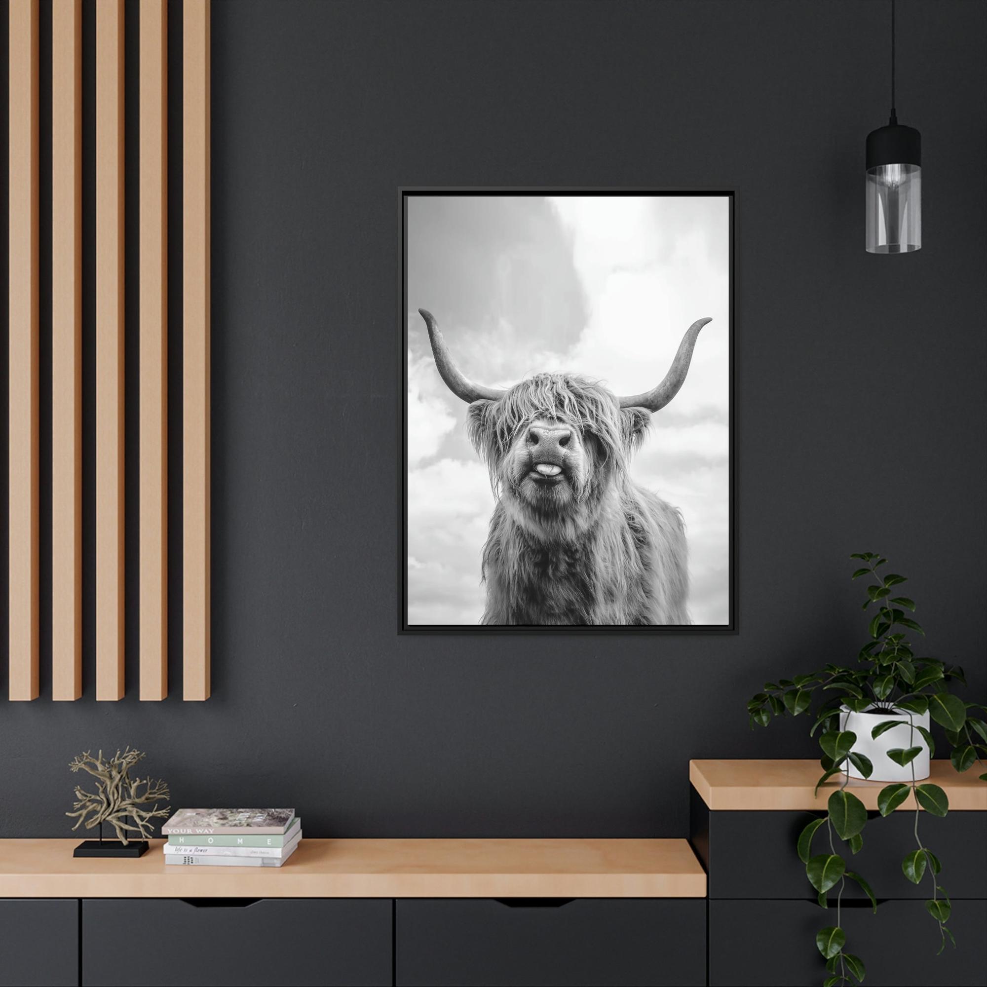 Highland Cow Highland Cow | Wooly Cattle | Black-White Art — Pixoram