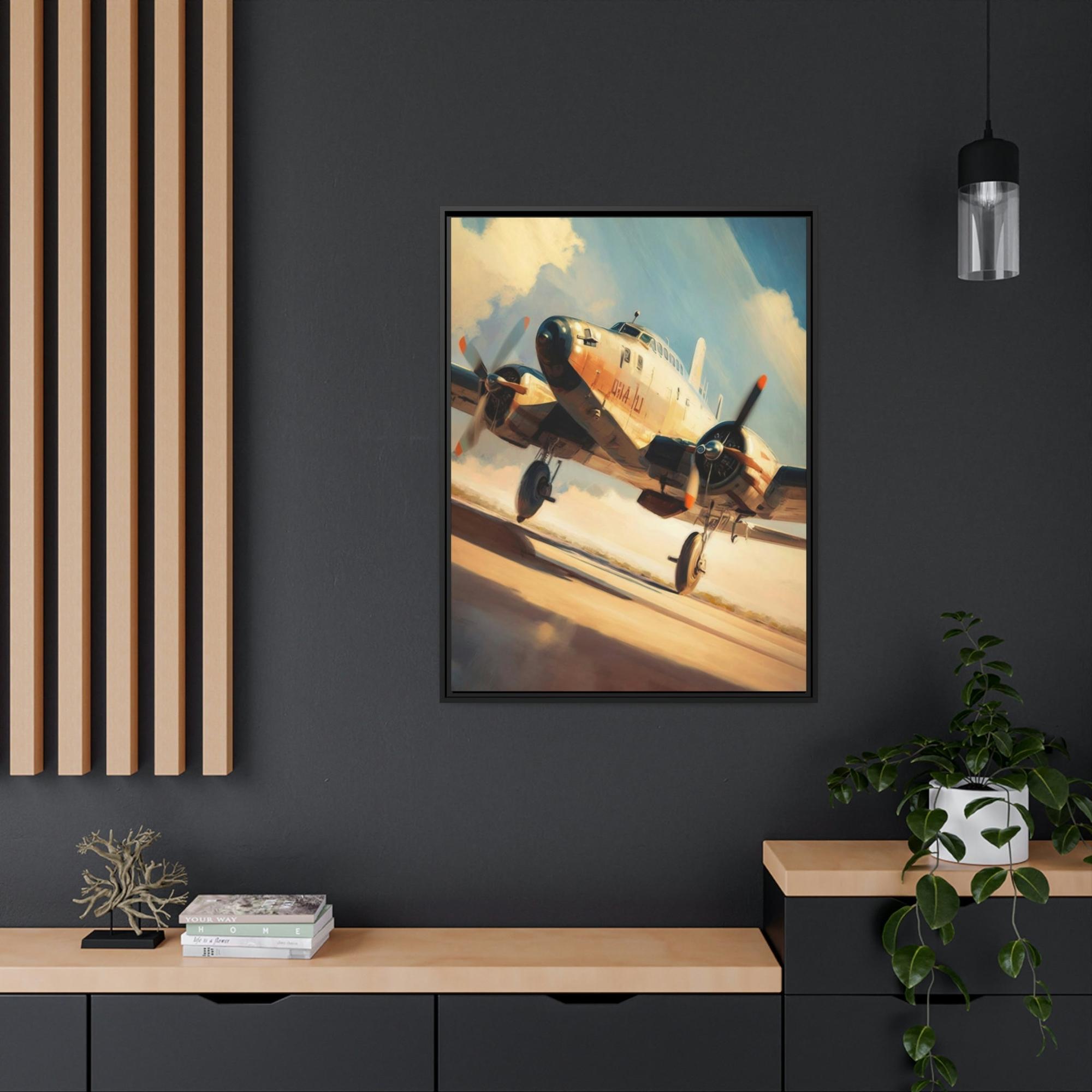 Aircraft Flying Dreams: Captivating Aircraft Wall Art on Framed Poster