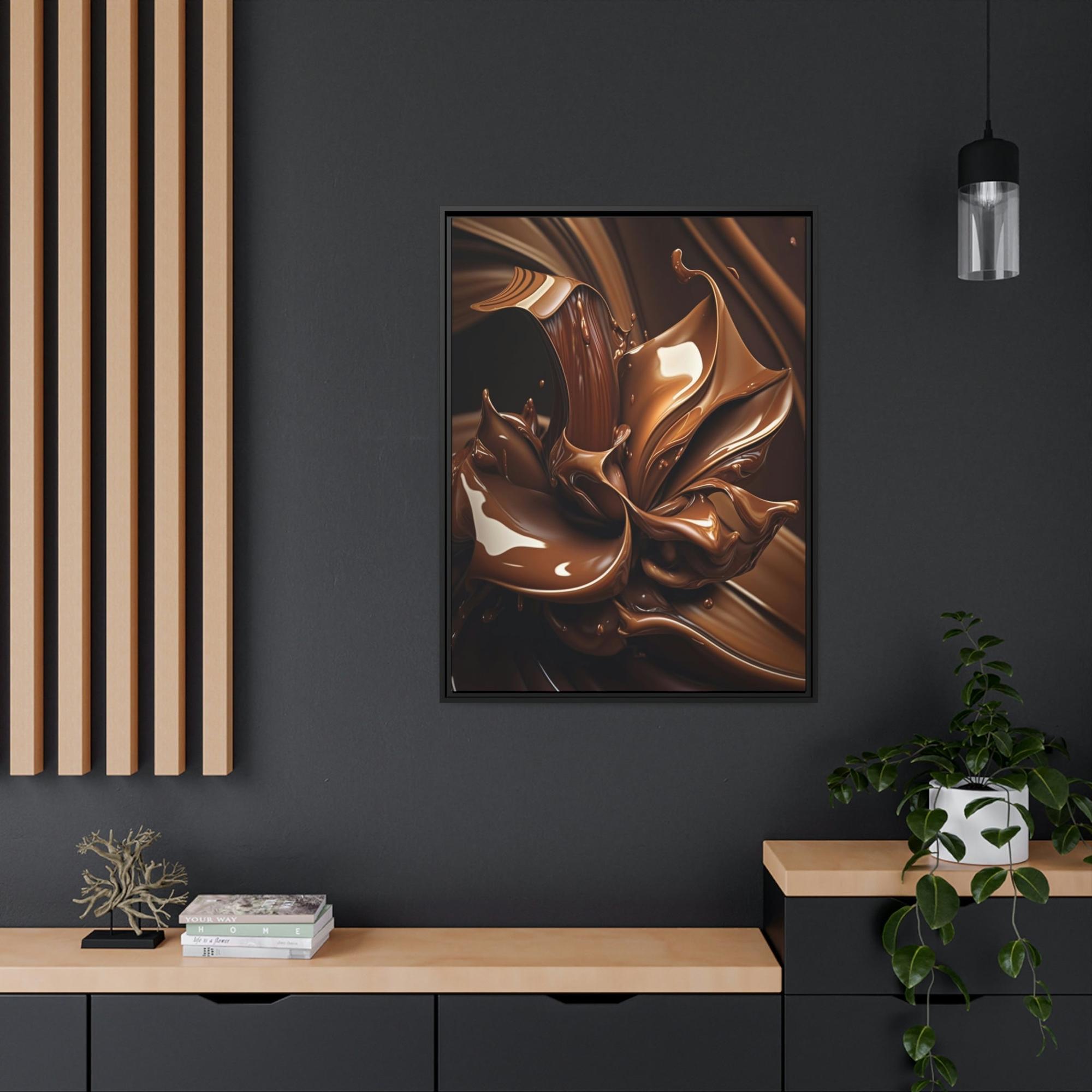 Brown Bold and Beautiful: A Brown and Black Abstract Art Print on Canvas
