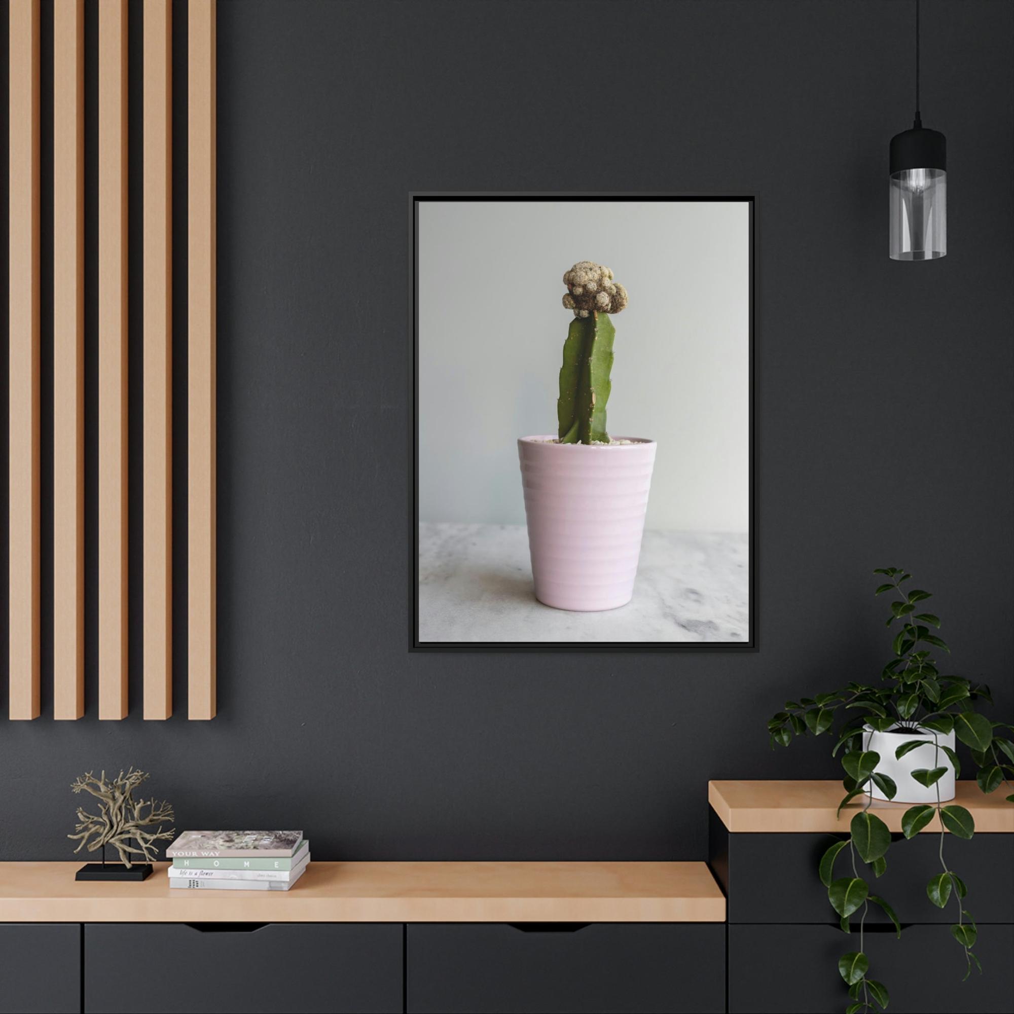 Cactus Botanical Bliss: Cactus Print on Canvas and Framed Art