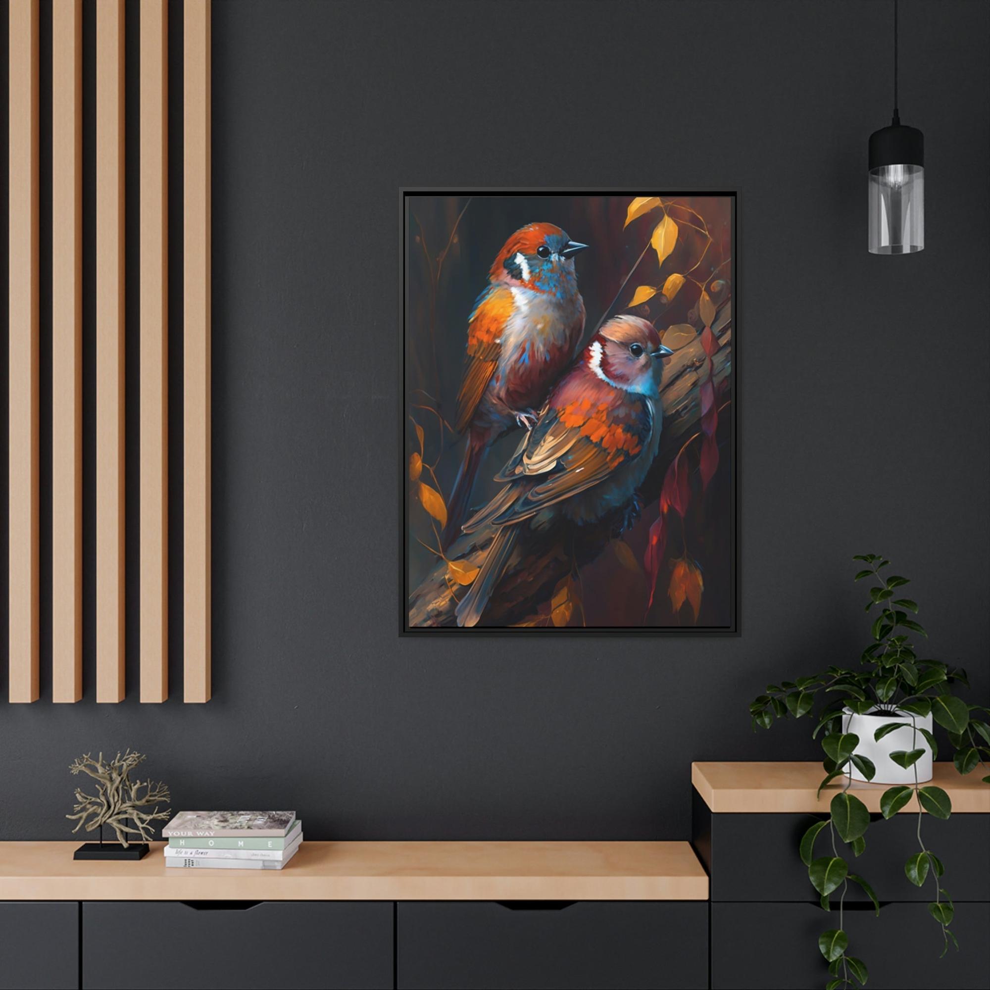 Birds The Birds' Haven: Canvas Wall Art of Birds in a Protected Habitat
