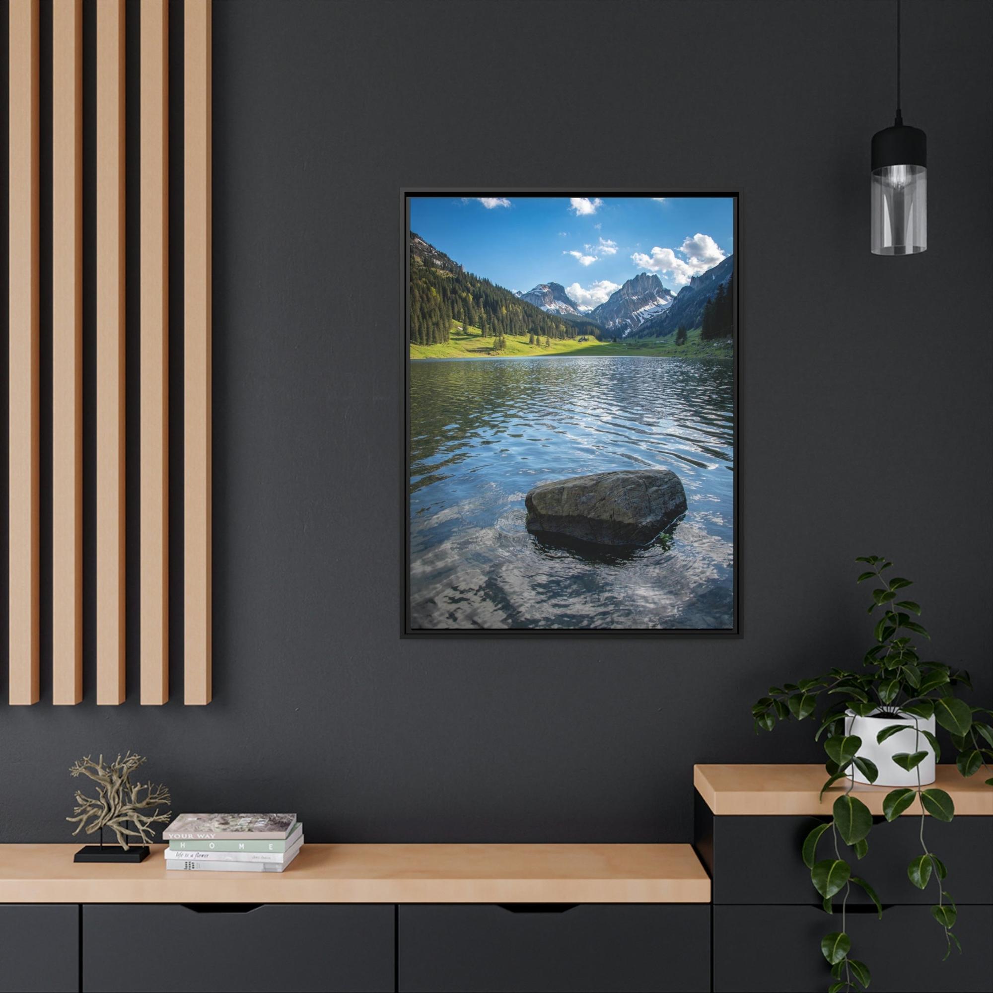 Lakes And Rivers Nature's Melody: Framed Canvas and Poster Print of Lakes and Rivers