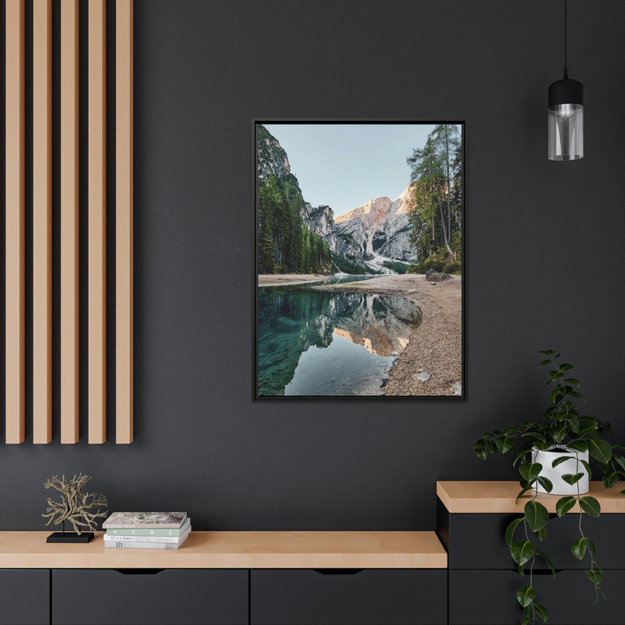 Lakes And Rivers Blissful Waterways: Artful Canvas and Poster Print of Lakes and Rivers