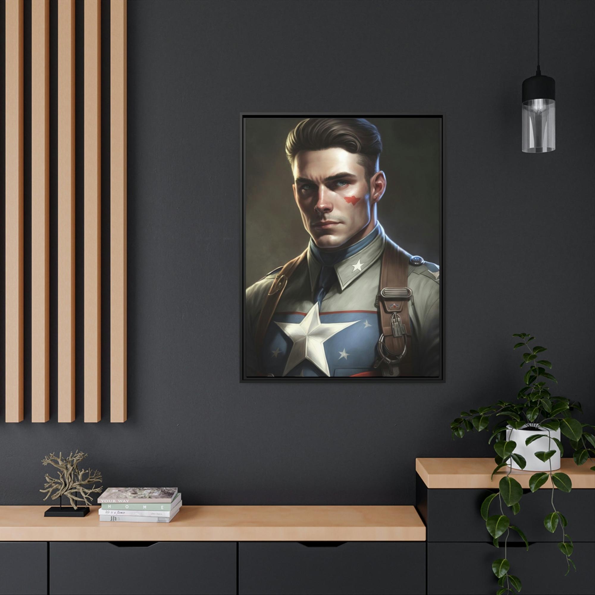 Captain America Marvelous Art: Captain America Print on Canvas and Wall Art Decor