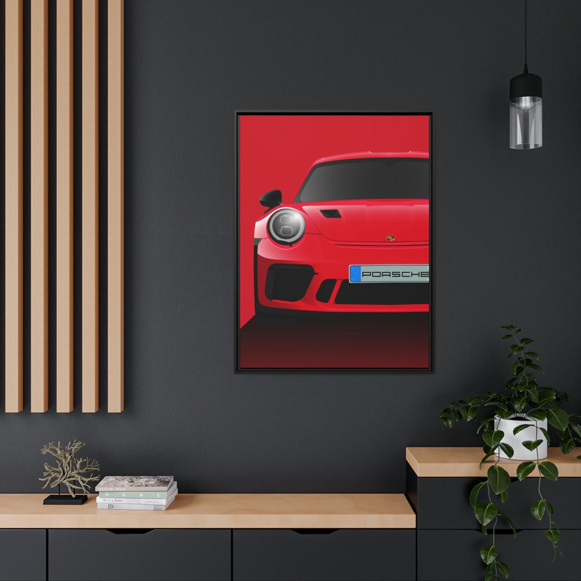 Porsche The Red Rocket: A Poster Print of a Red Porsche That Captivates the Eye