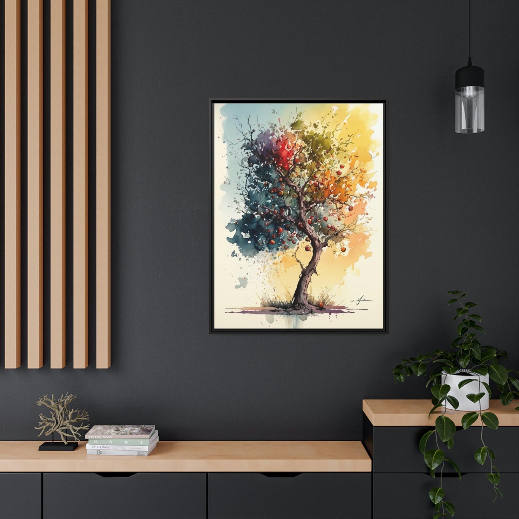 Apple Trees The Wonders of Nature: Canvas Wall Art Print on Canvas of Blossoming Apple Trees