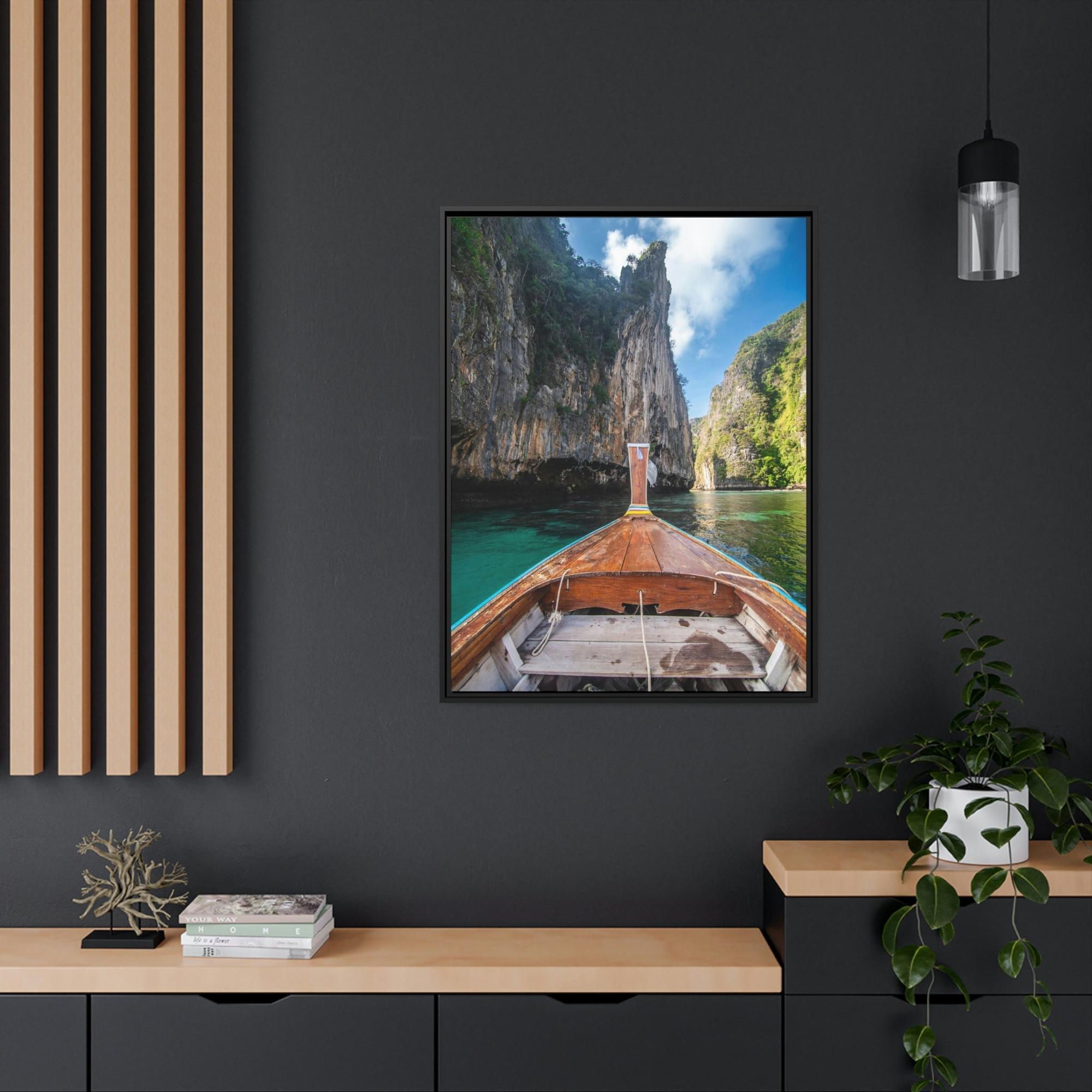 Boating Boating Beauty: Canvas and Framed Poster with Beautiful Boating Art