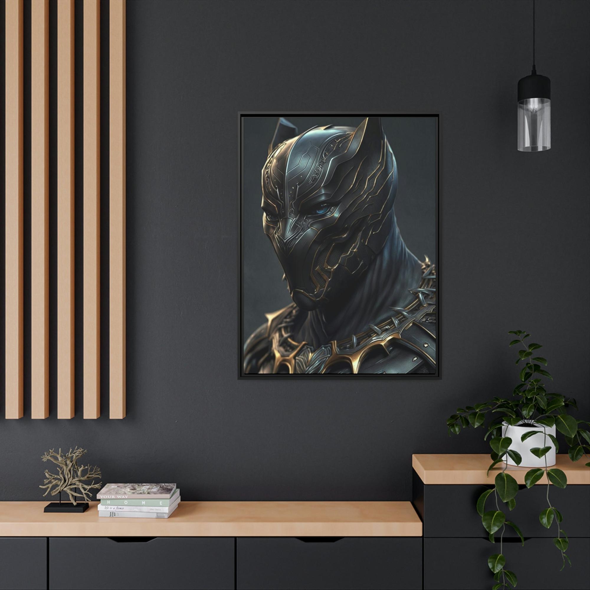 Black Panther Panther Power: Poster and Print on Canvas with Dynamic Black Panther Art