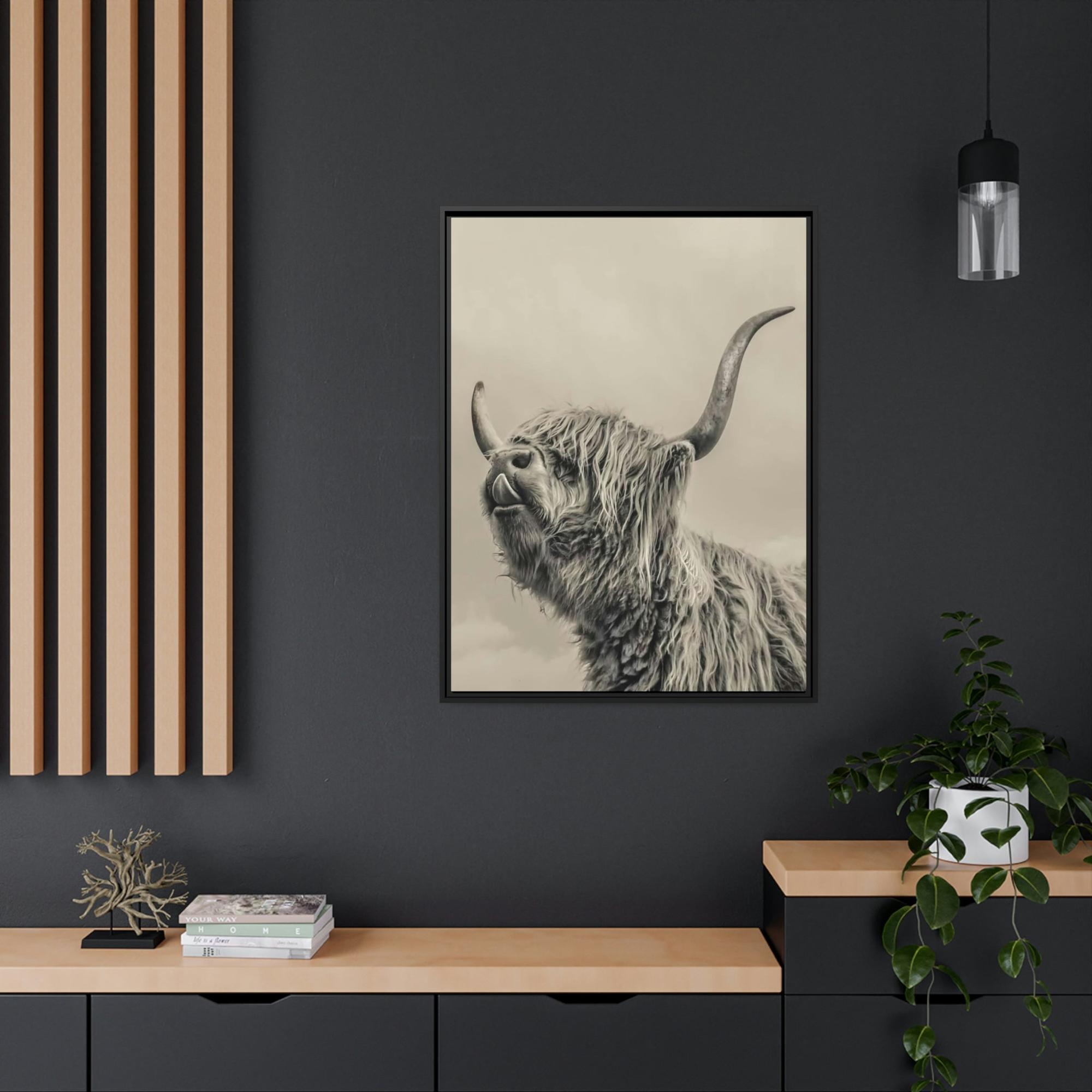 Highland Cow Highland Cow Canvas Wall Art | Wool Cattle | Art Canvas — Pixoram