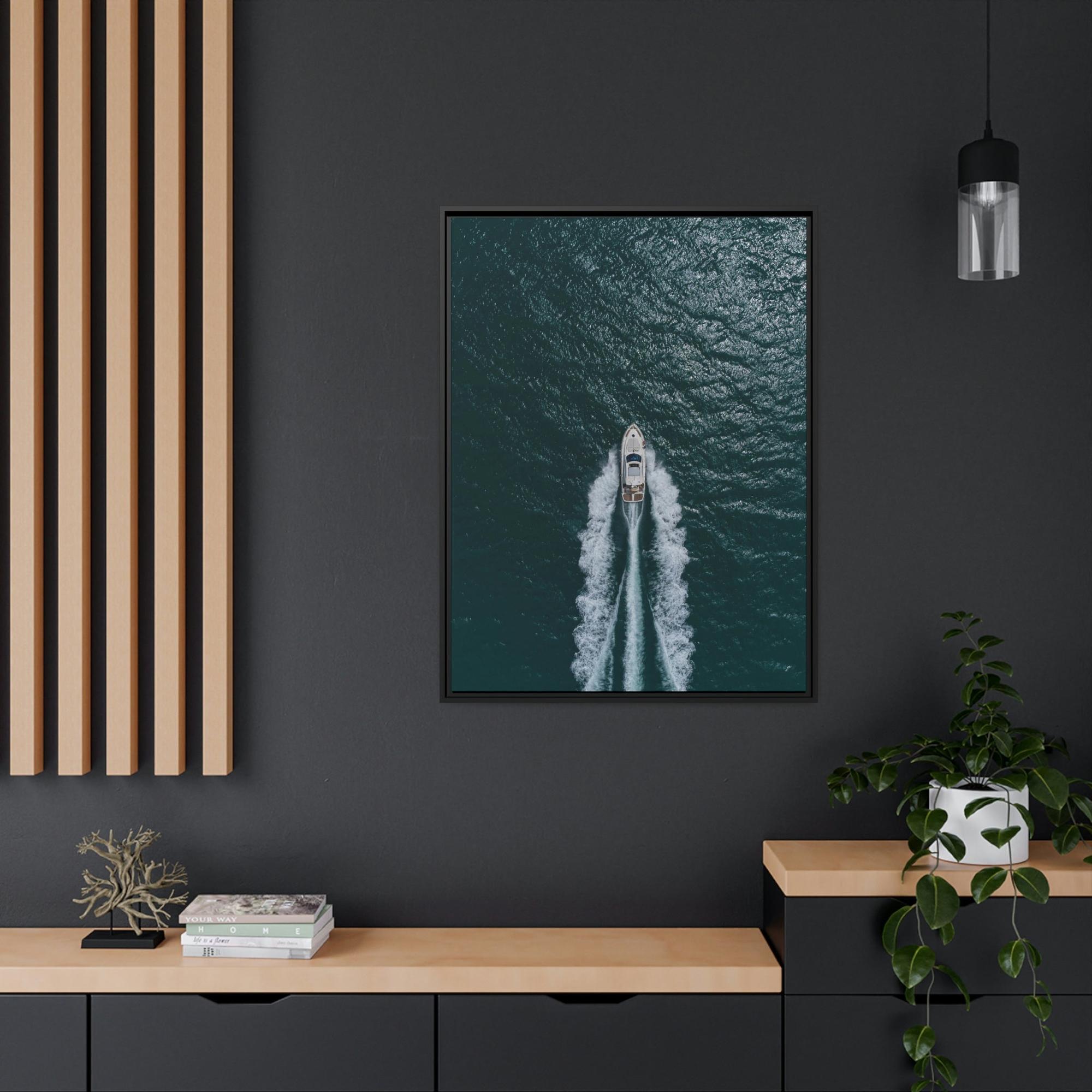 Boats Modern Boat Art: Contemporary Print on Canvas