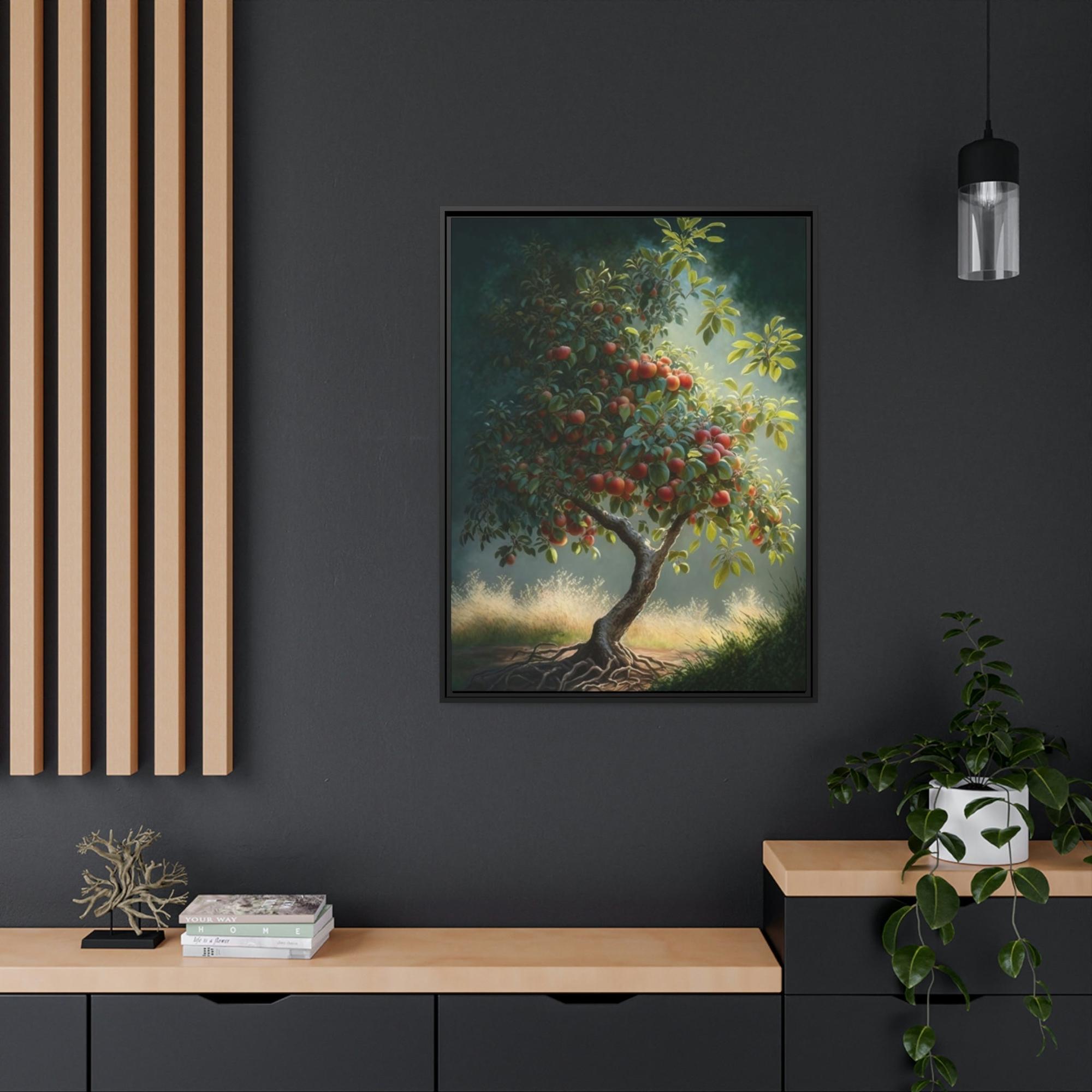 Apple Trees Apple Trees in the Meadow: Canvas Wall Art Print on Canvas of Rural Scenery