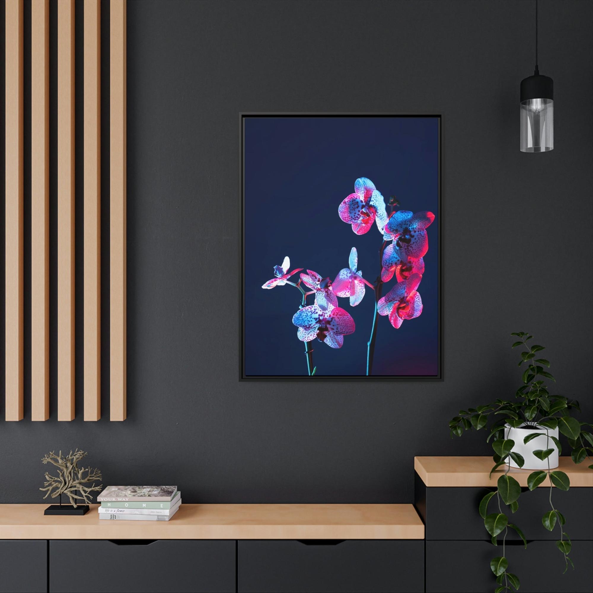 For Bedroom Abstract Energy: Framed Poster on Canvas with Vibrant Colors for Artistic Bedroom
