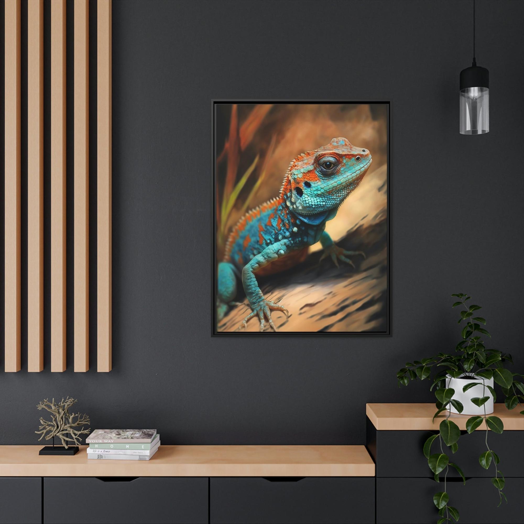 Lizards The Lizard King: Artistic Poster Featuring Regal Reptiles