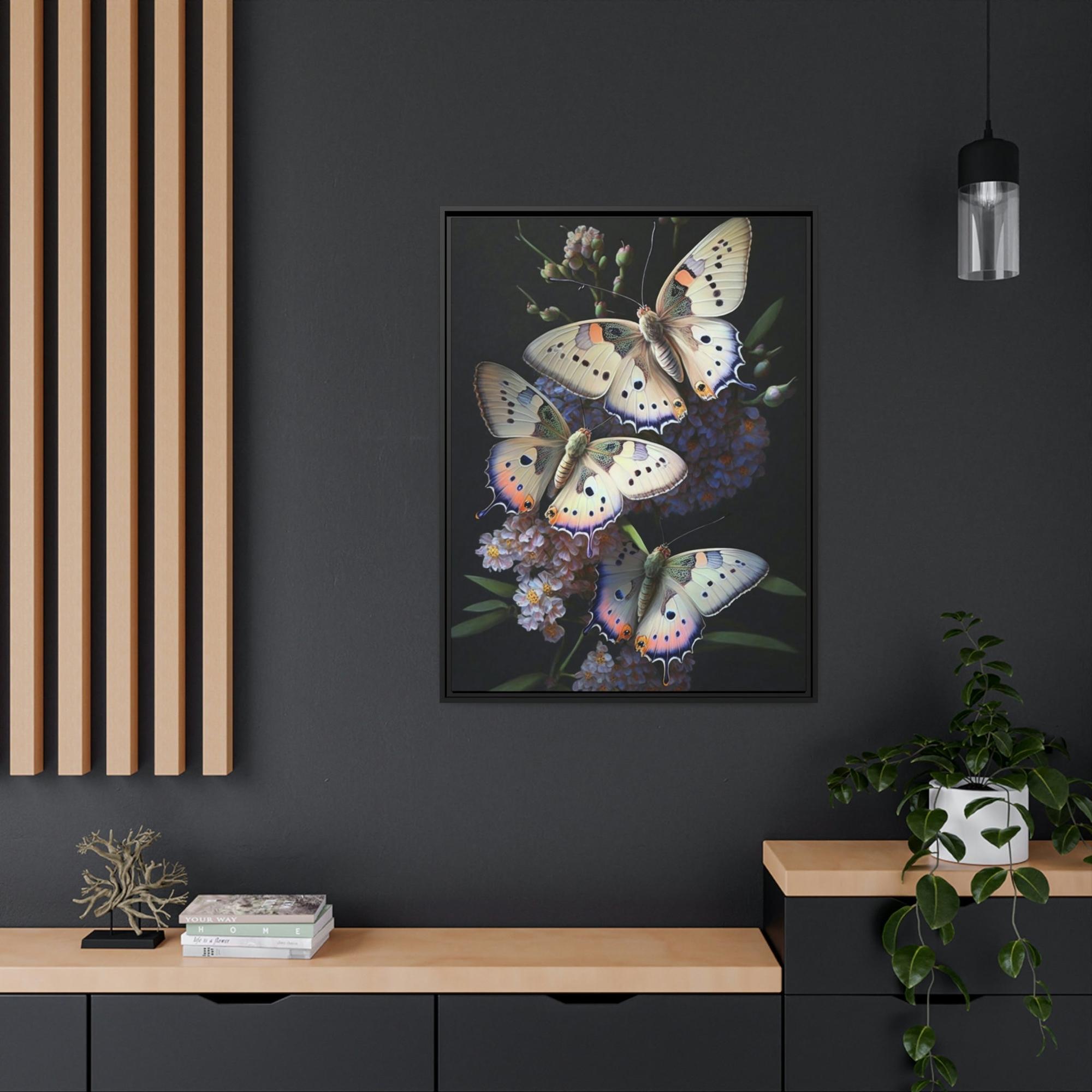 Butterflys Butterflies in Bloom: Canvas & Poster Print of Insects Pollinating Flowers