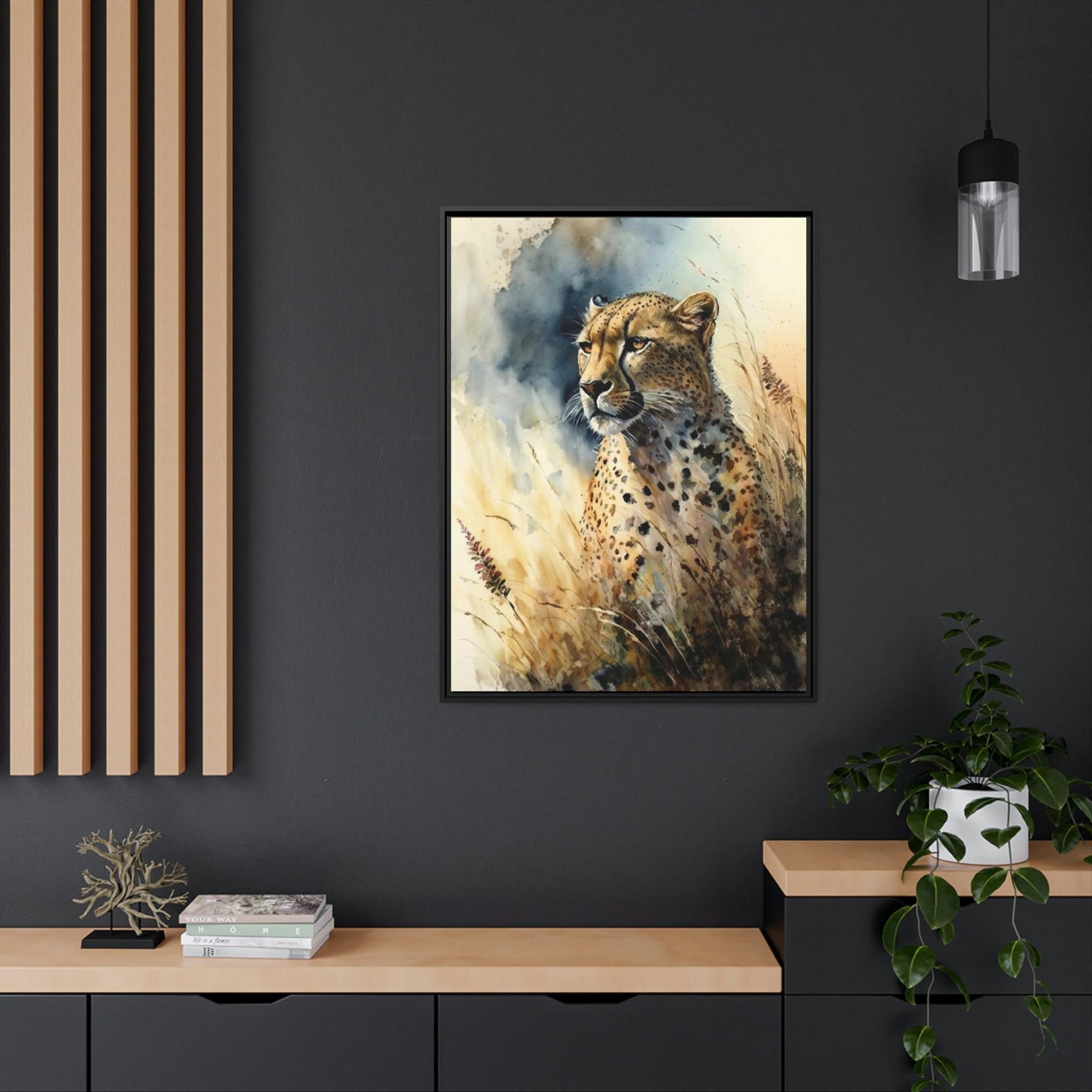 Cheetahs Graceful Movement: Cheetahs on Stunning Wall Canvas