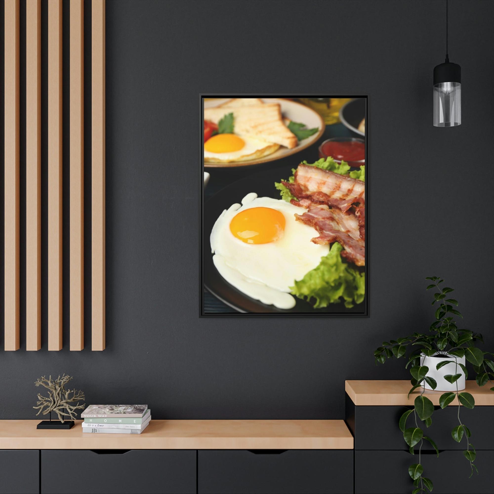 Breakfast Breakfast Bliss: Canvas Print of a Relaxing Morning Moment