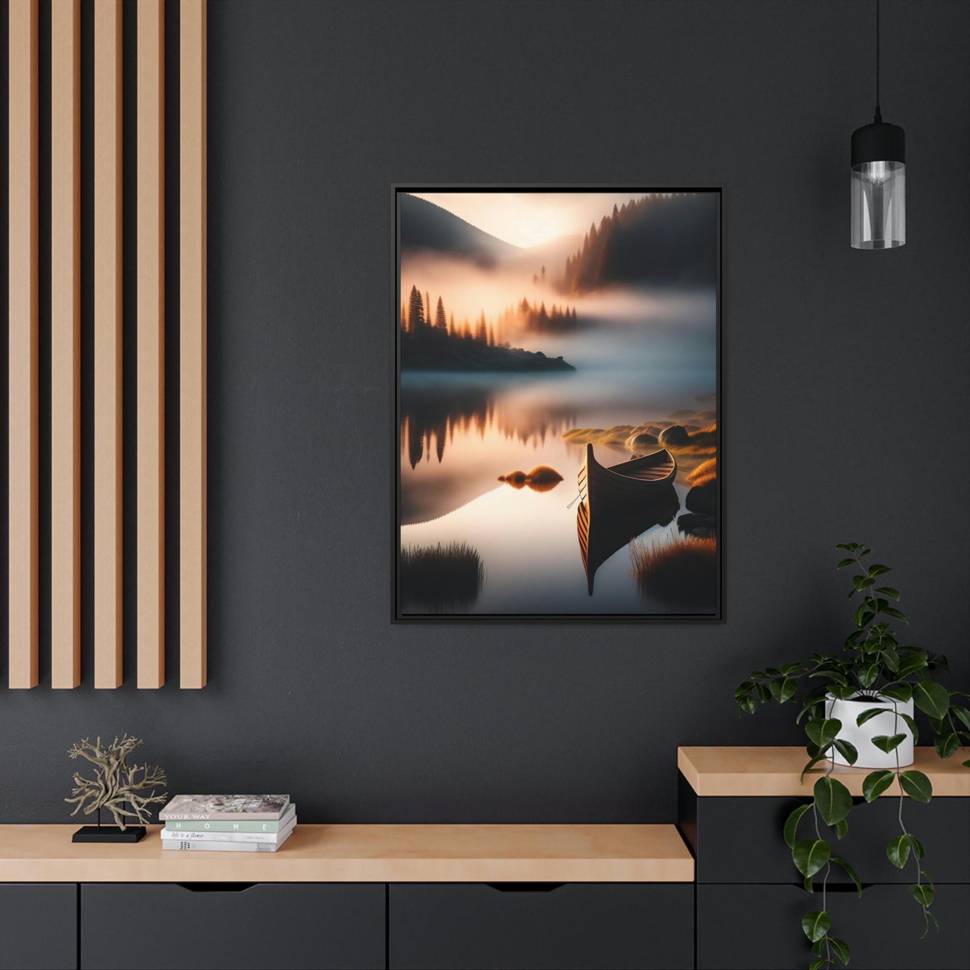 Lakes And Rivers Water's Tranquility: Artful Canvas and Poster Print of Lakes and Rivers