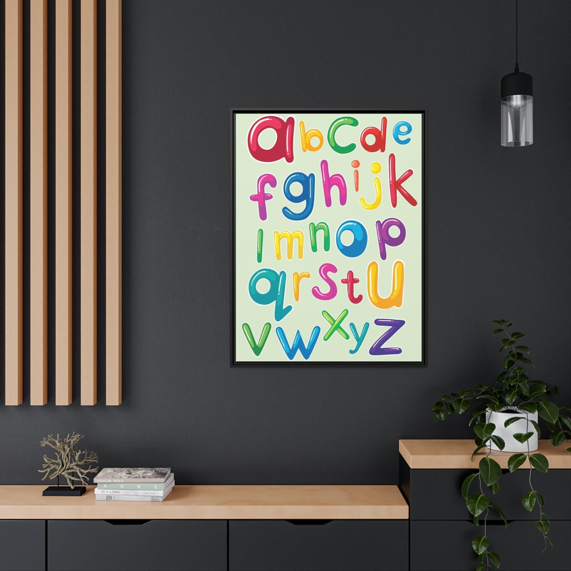 For Kids Fun and Whimsical: Colorful Framed Canvas and Posters for Kids' Rooms