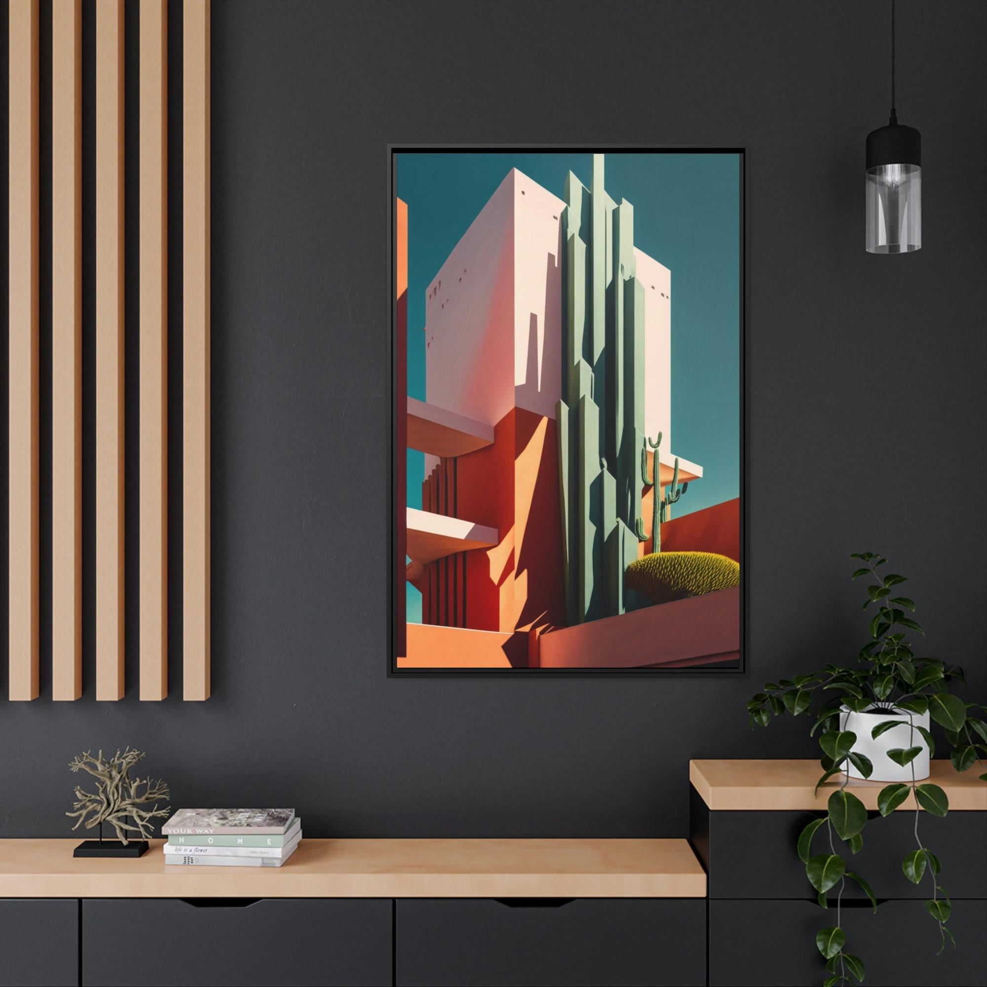 Abstract Architecture Urban Geometry on Natural Canvas & Poster: Art Print of Modern Architecture