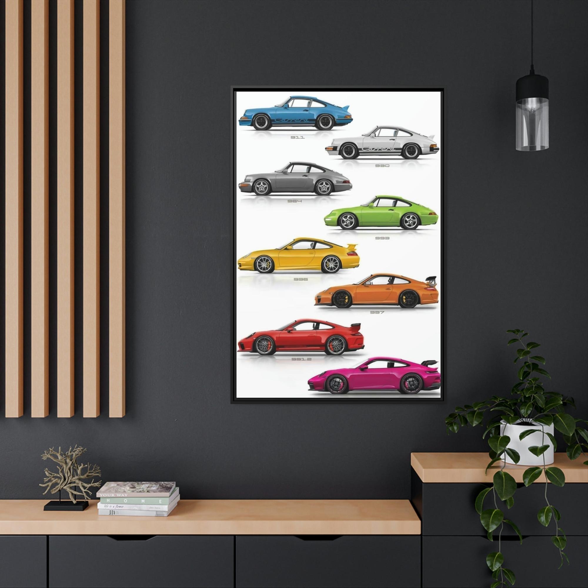 Porsche The Porsche Lifestyle: Wall Art on Natural Canvas for Luxury Living Spaces