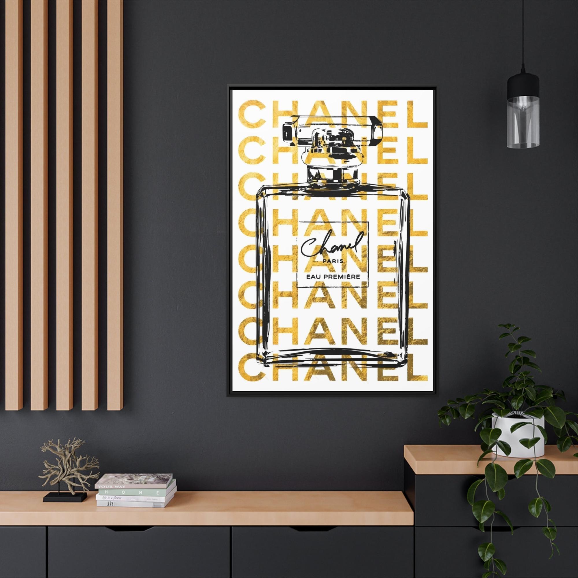 Chanel Chanel's Timeless Legacy: Artistic Wall Art on Natural Canvas