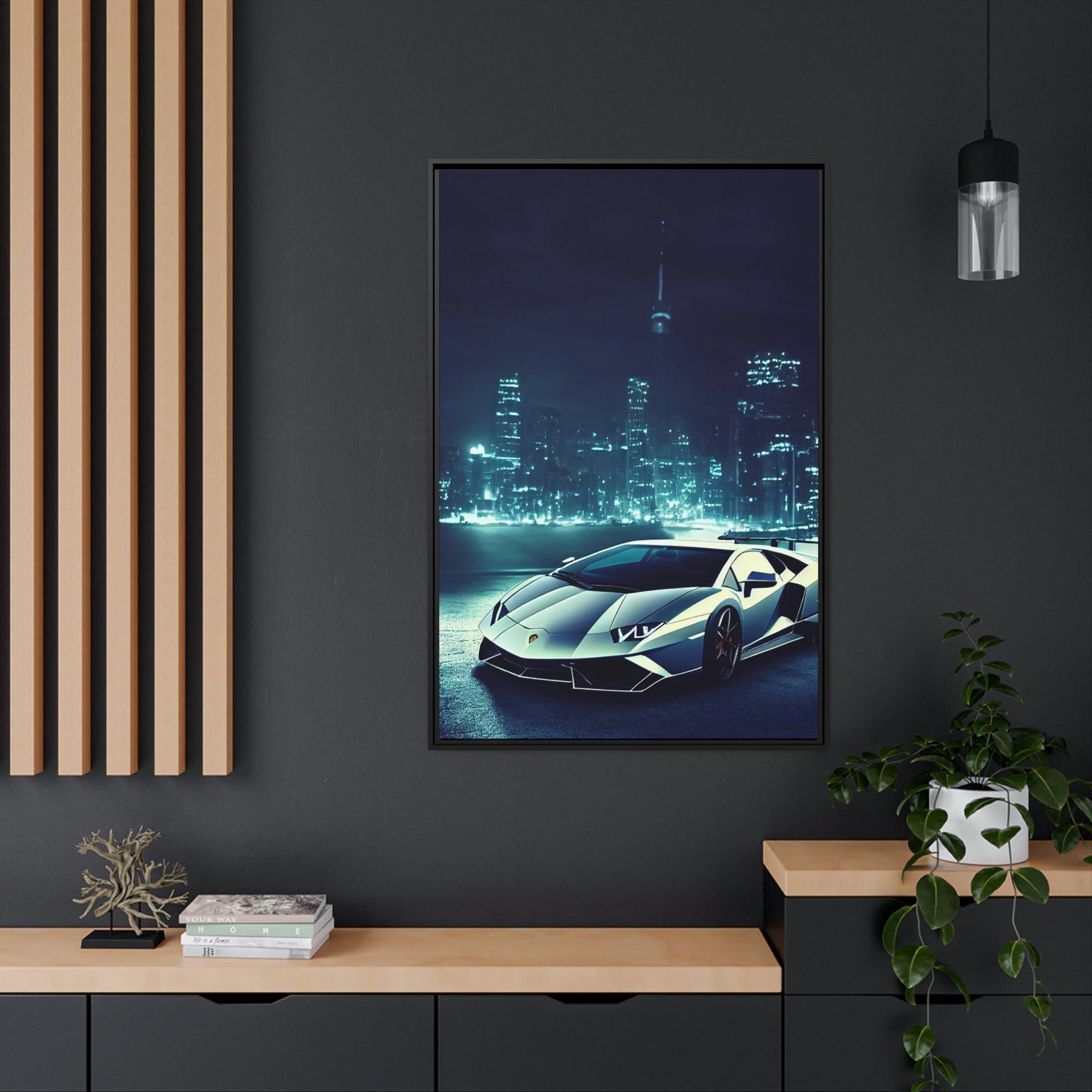 Lamborghini Speed and Style: Lamborghini Wall Art on Natural Canvas & Poster