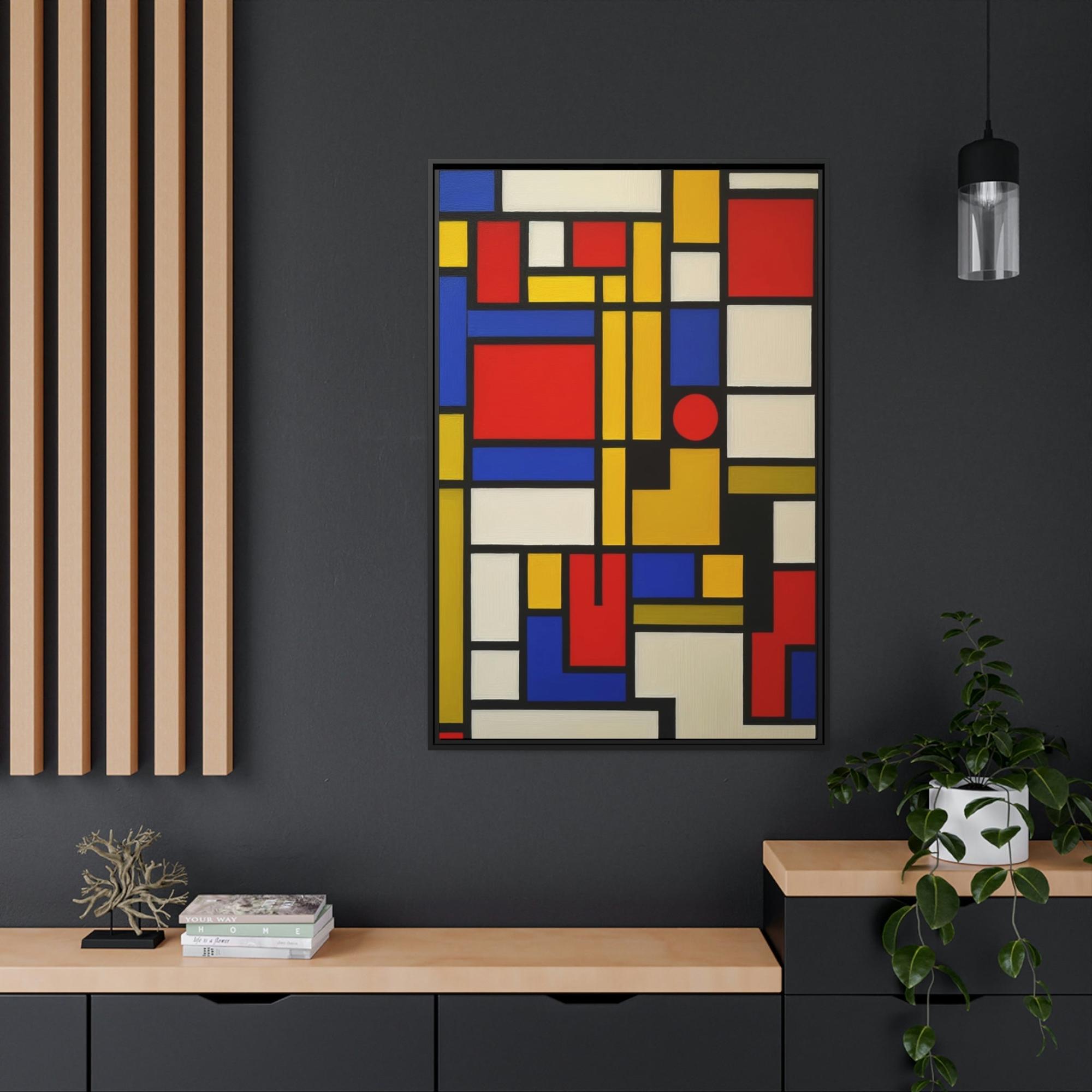 Abstract Geometric Natural Canvas & Poster Print of Geometric Patterns: A Mosaic of Shapes