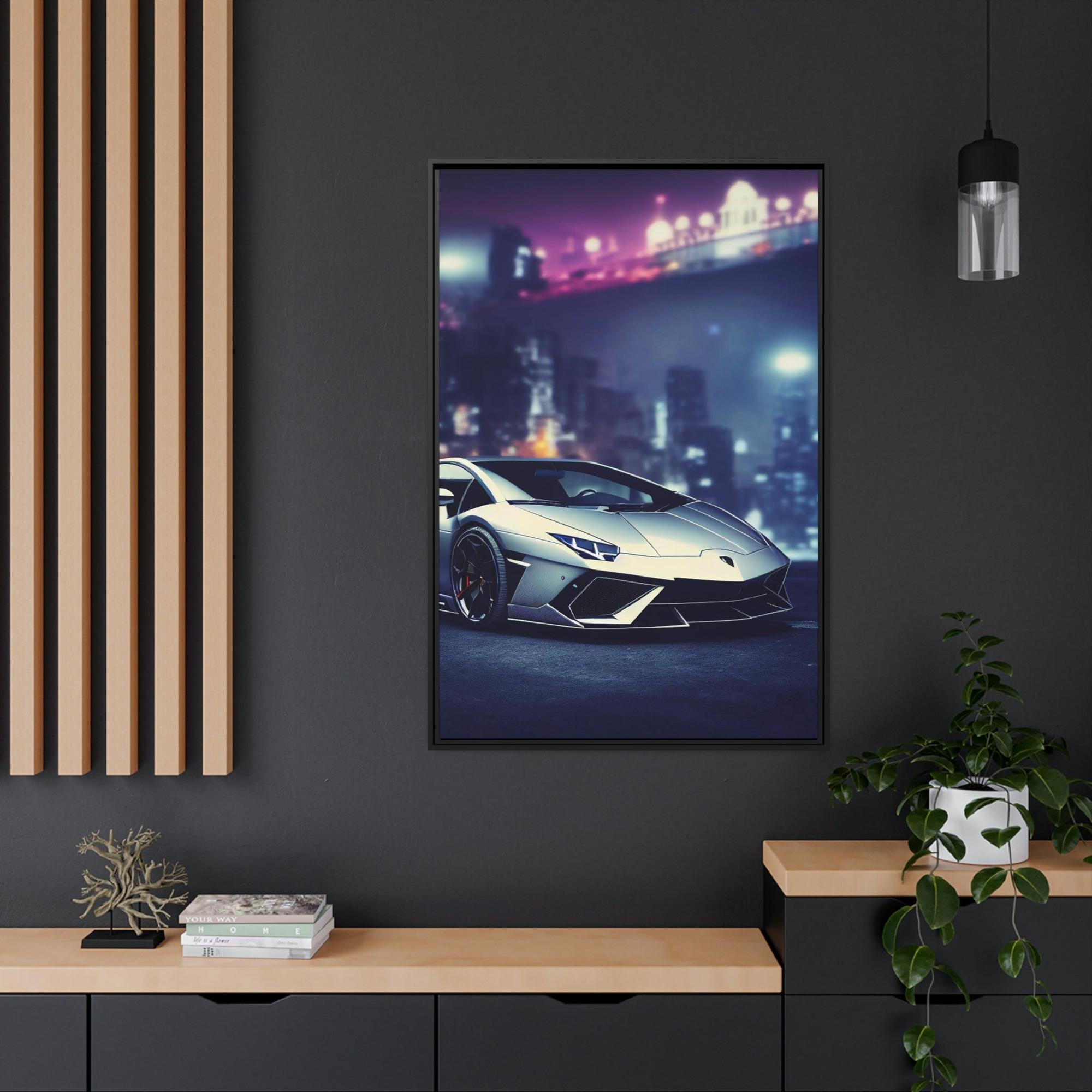 Lamborghini Precision and Power: Framed Canvas  & Poster Art Featuring Lamborghini