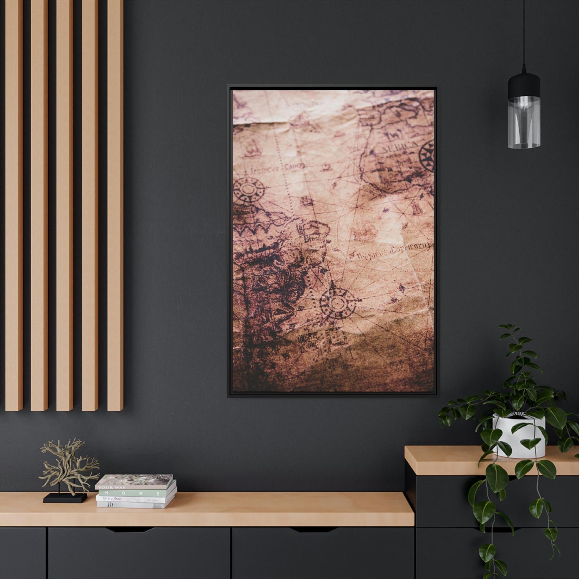 Vintage Maps Historical Hues: A Painting of Vintage Maps as a Palette of Time